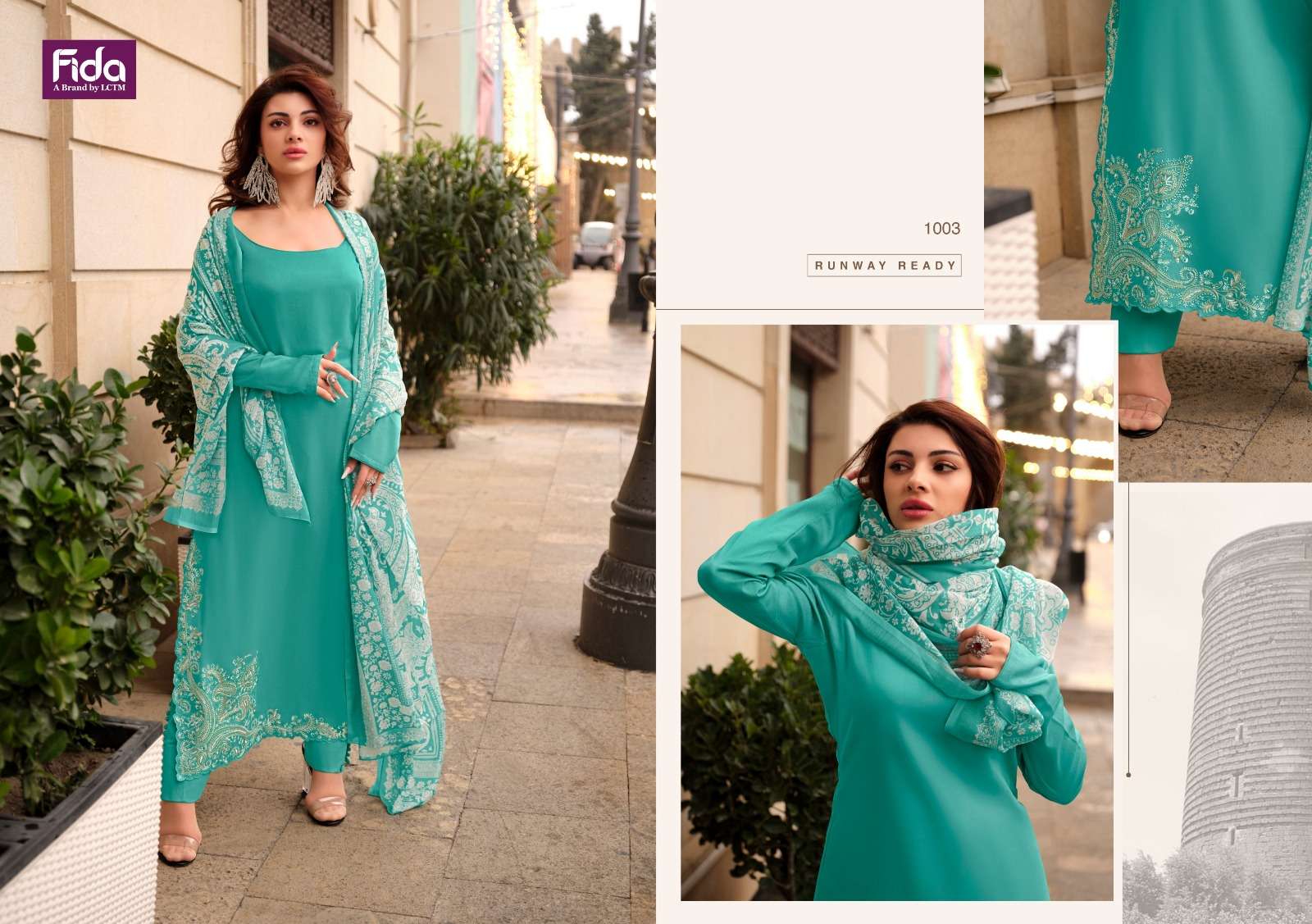 fida kudrat cotton satin graceful look salwar suit catalog