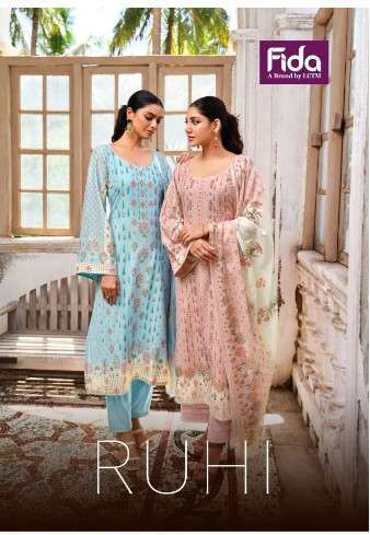 fida ruhi karachi cotton decent look  salwar suit catalog