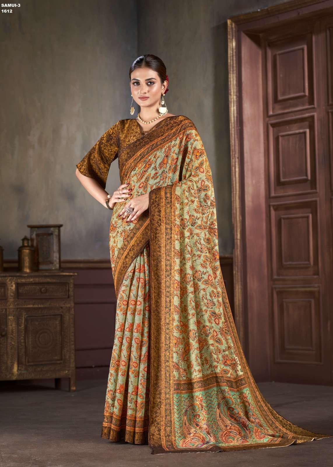 jivora shyna samui 2 premium natural silk attrective look saree cataloug