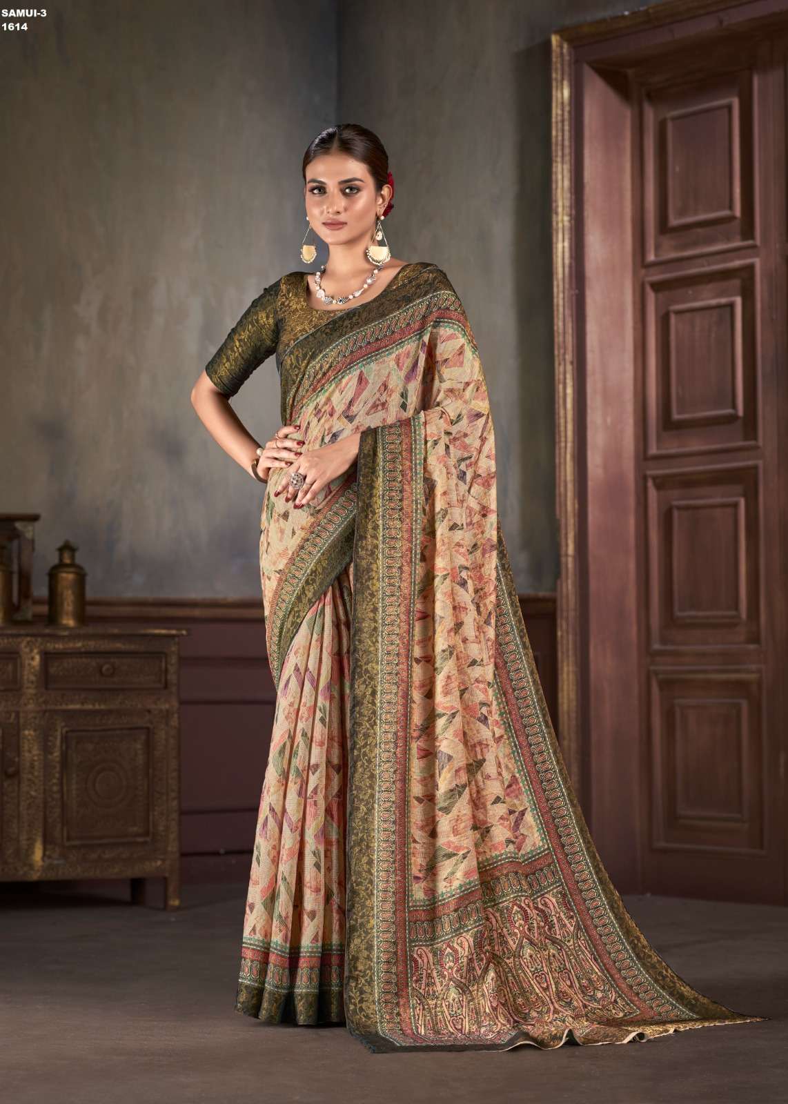 jivora shyna samui 2 premium natural silk attrective look saree cataloug