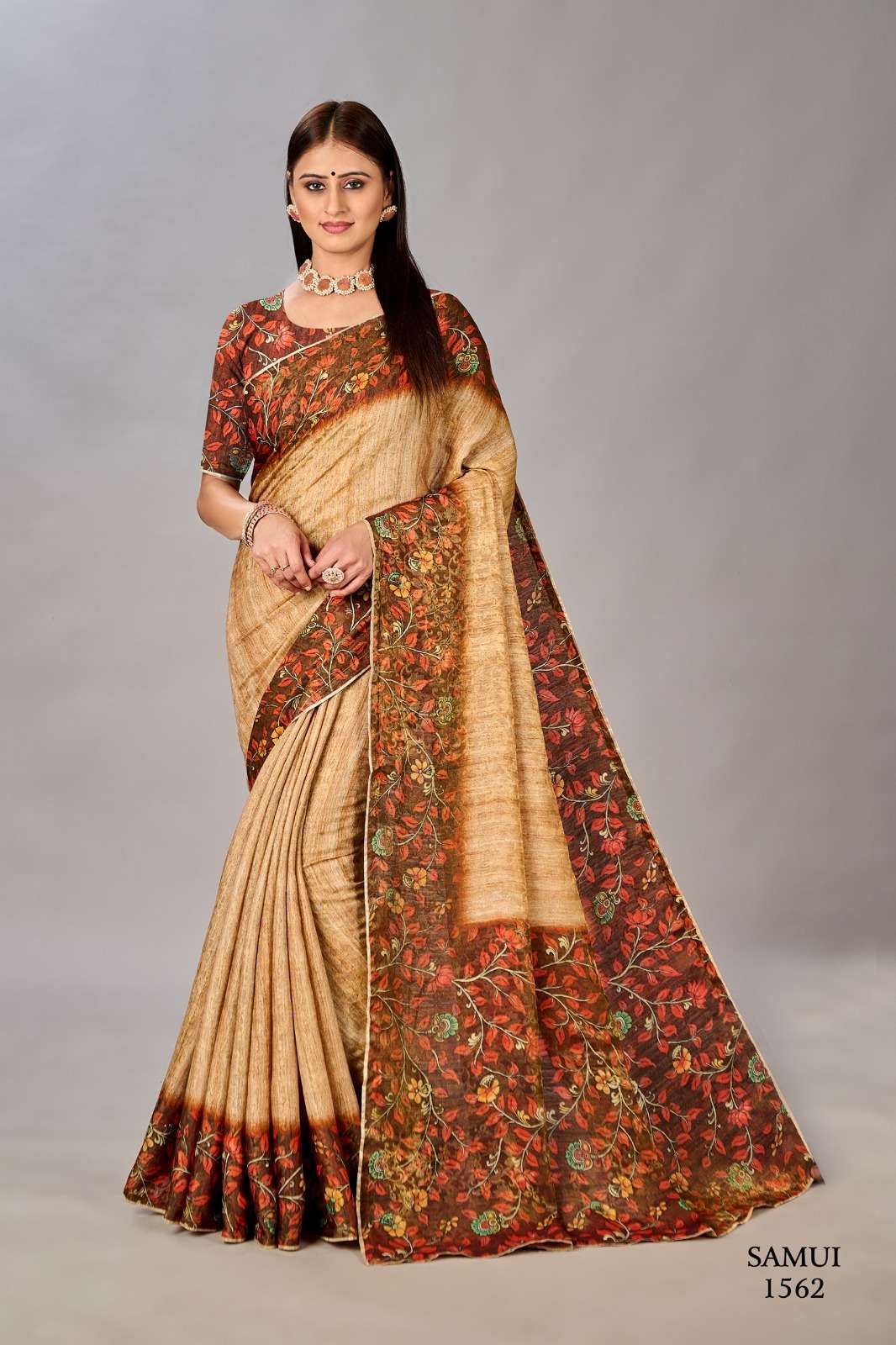 jivora shyna samui 2 premium natural silk attrective look saree cataloug