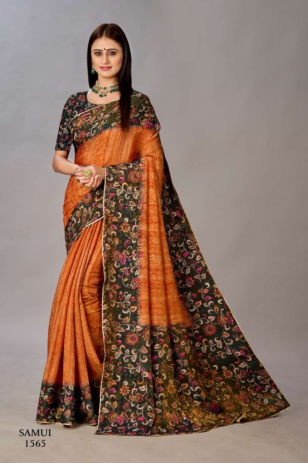 jivora shyna samui 2 premium natural silk attrective look saree cataloug