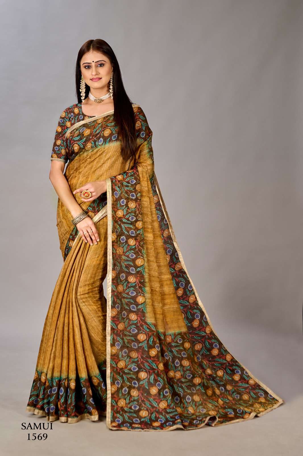 jivora shyna samui 2 premium natural silk attrective look saree cataloug