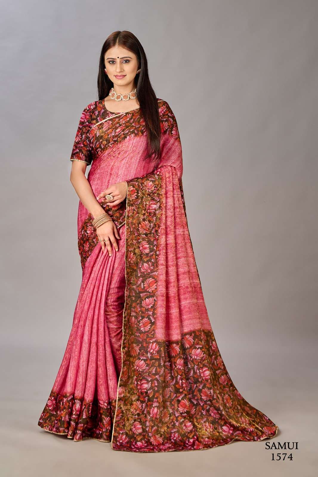 jivora shyna samui 2 premium natural silk attrective look saree cataloug