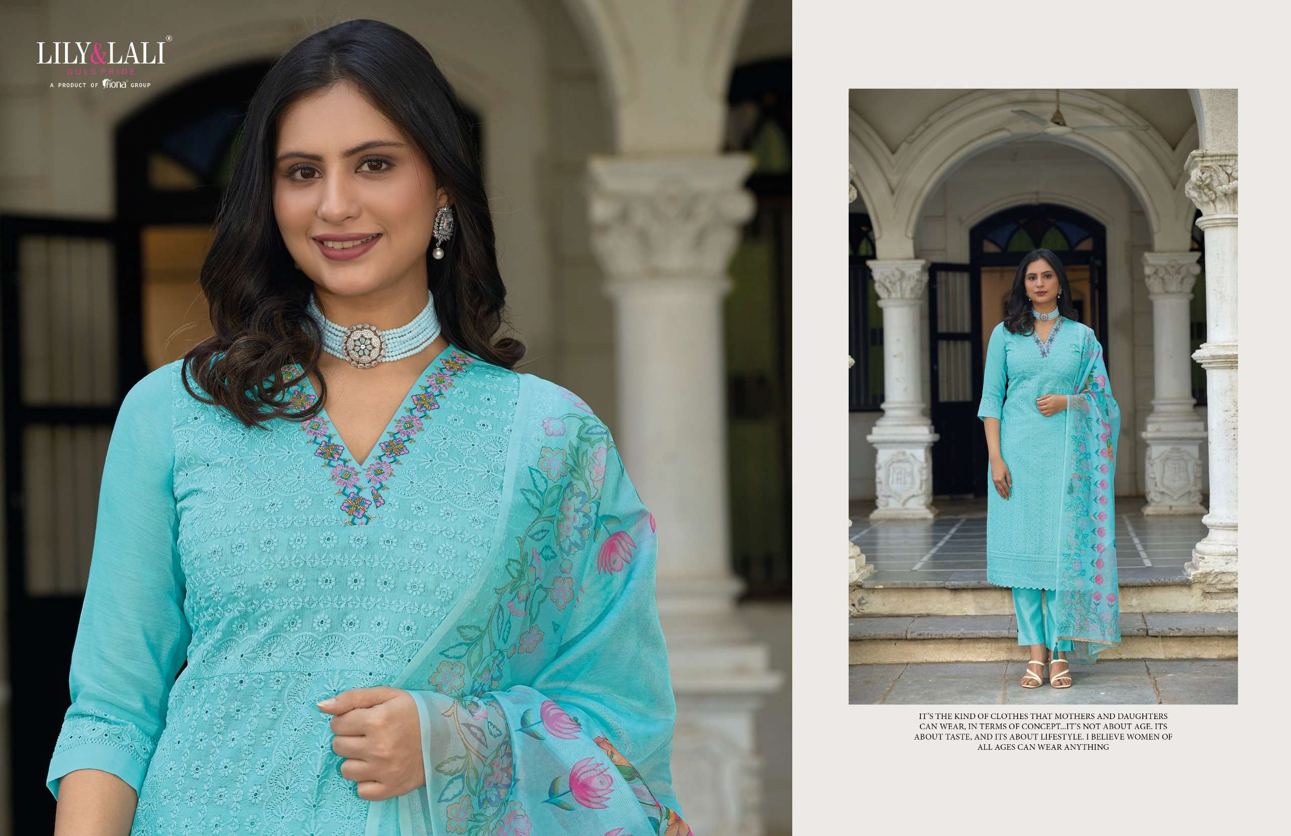 lily and lali kashish chanderi silk festive look top bottom with dupatta catalog