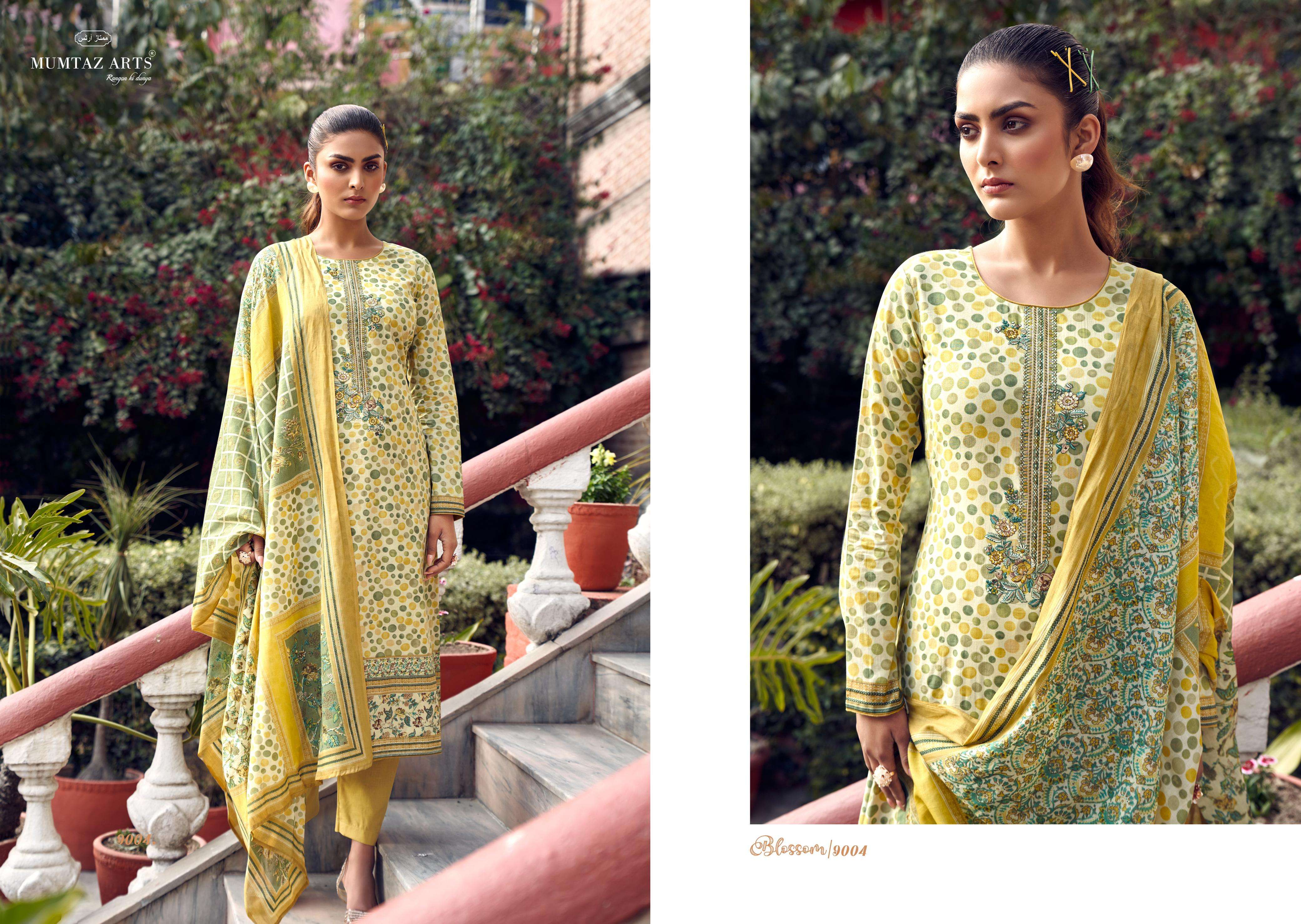 mumtaz art blossom karachi cotton regal look salwar suit catalog