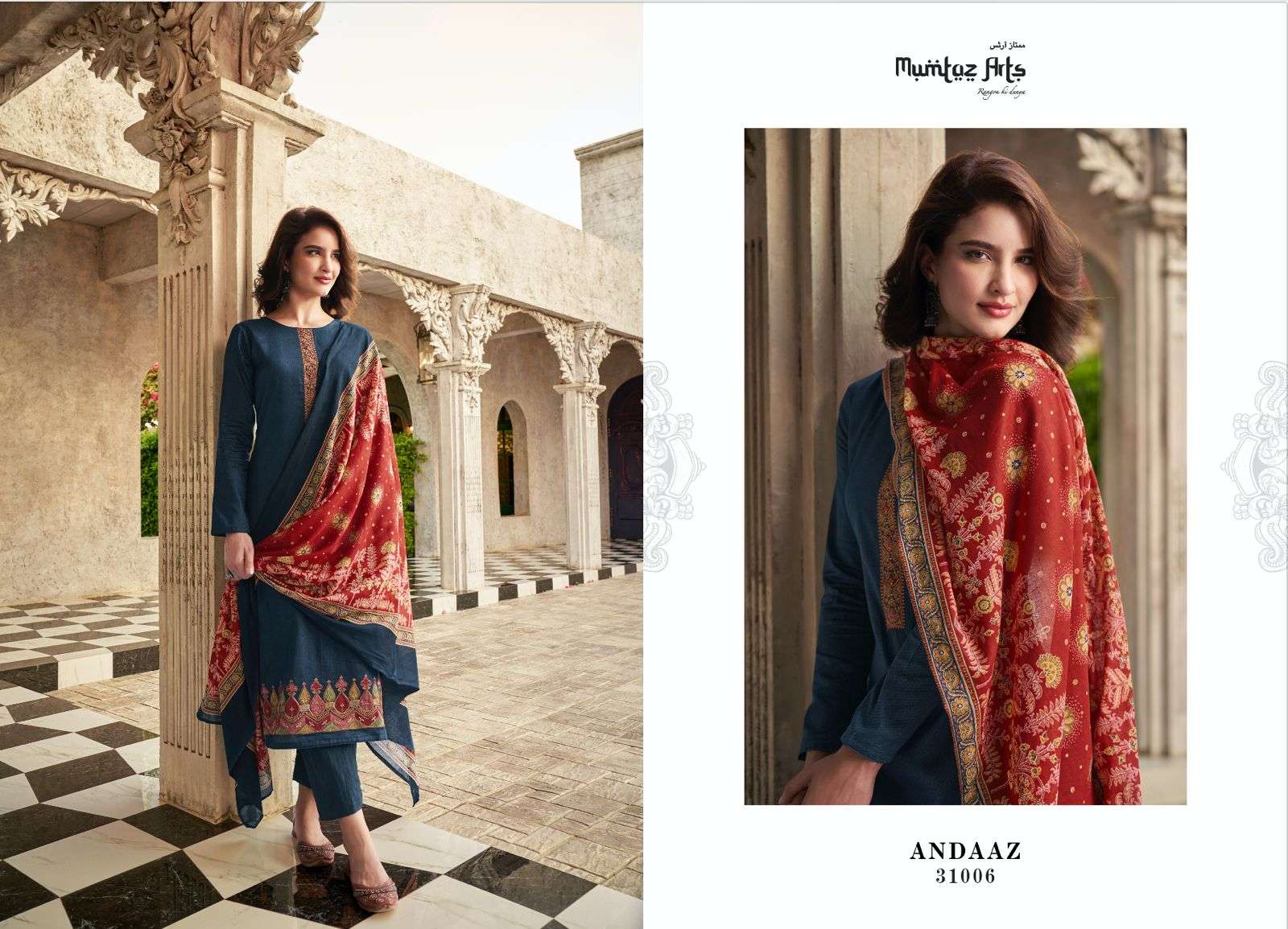 mumtaz arts andaaz pure jam satin exclusive print salwar suit catalog