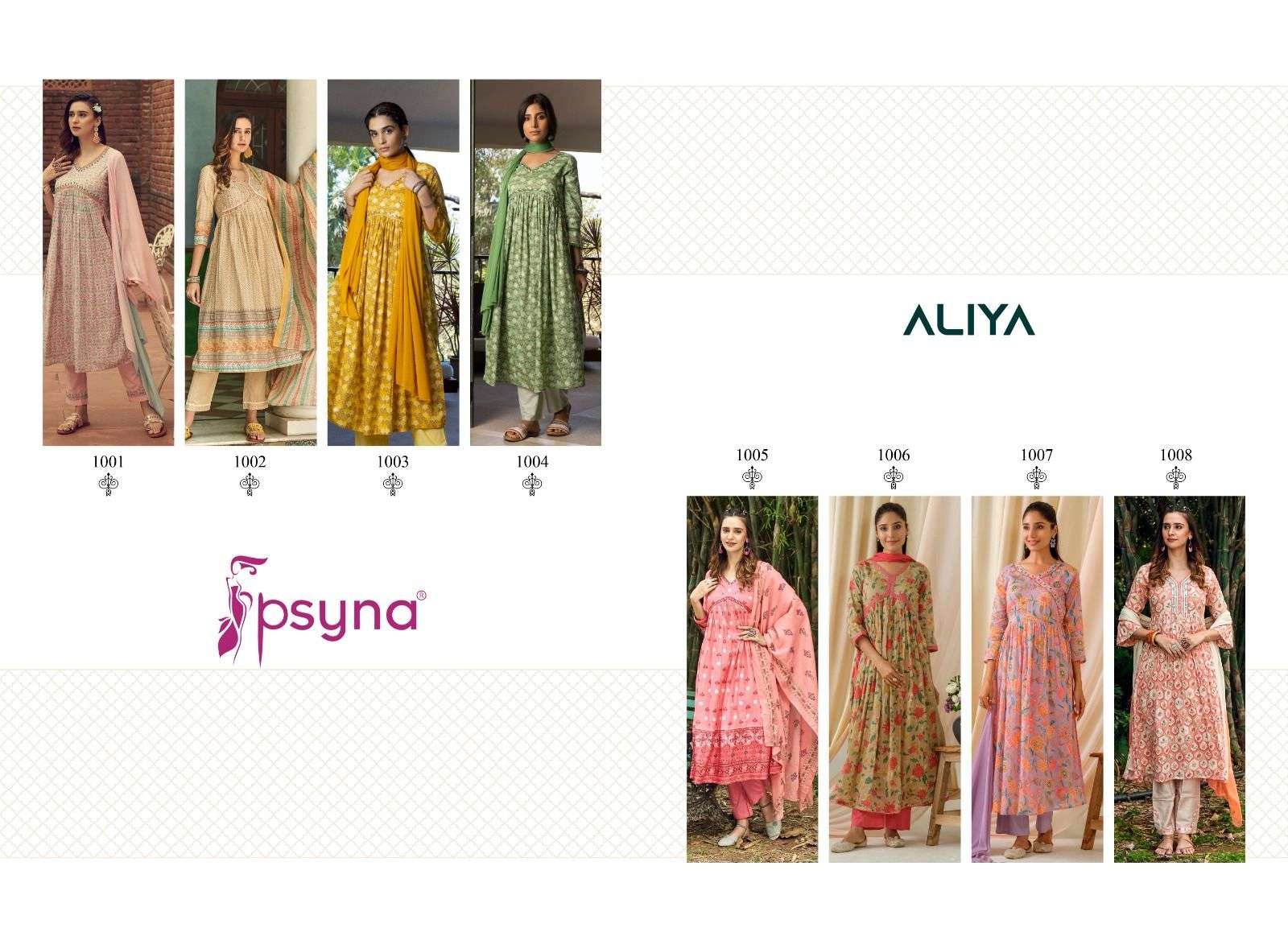 psyna aliya cambric cotton new and modern look top bottom dupatta catalog