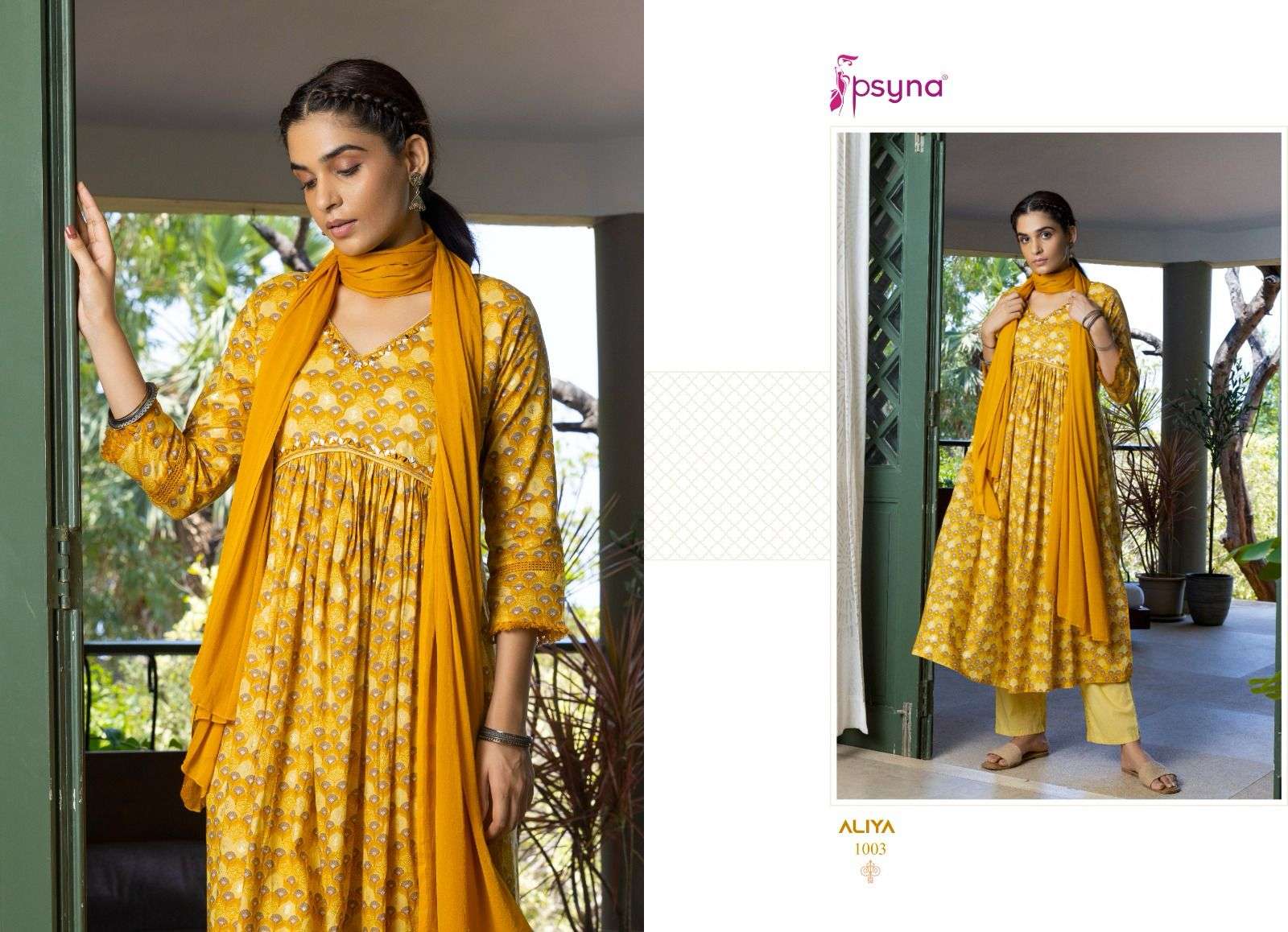 psyna aliya cambric cotton new and modern look top bottom dupatta catalog