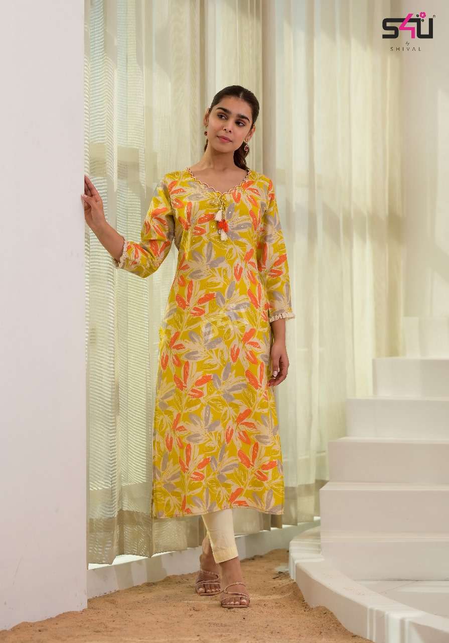 s4u gold vol 9 rayon innovative look kurti pant  catalog