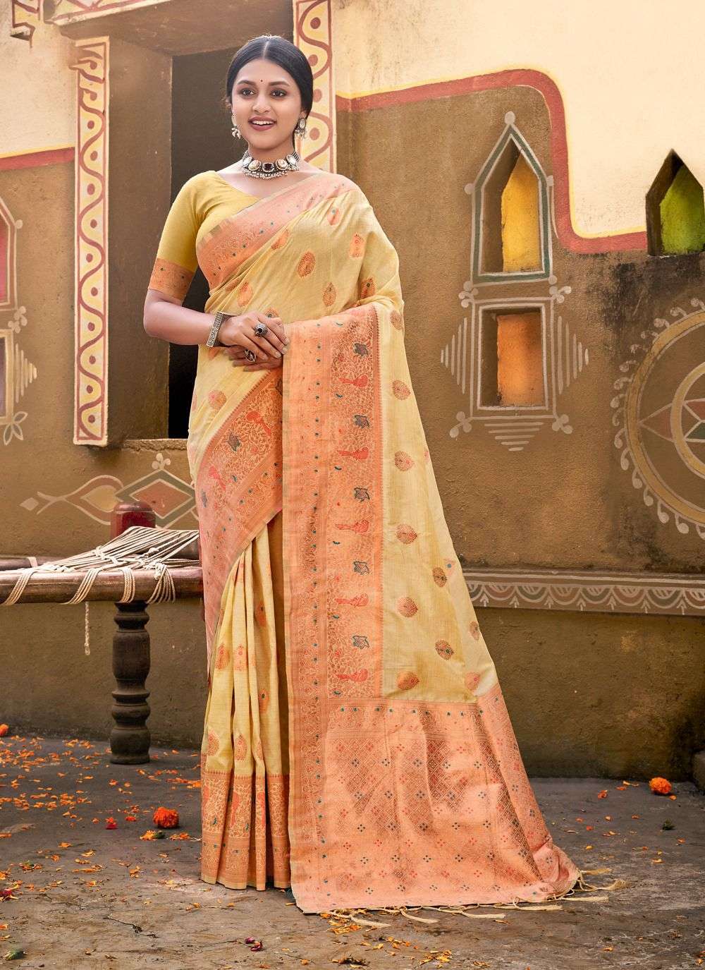 sangam prints bunawat poshak cotton catchy look saree catalog