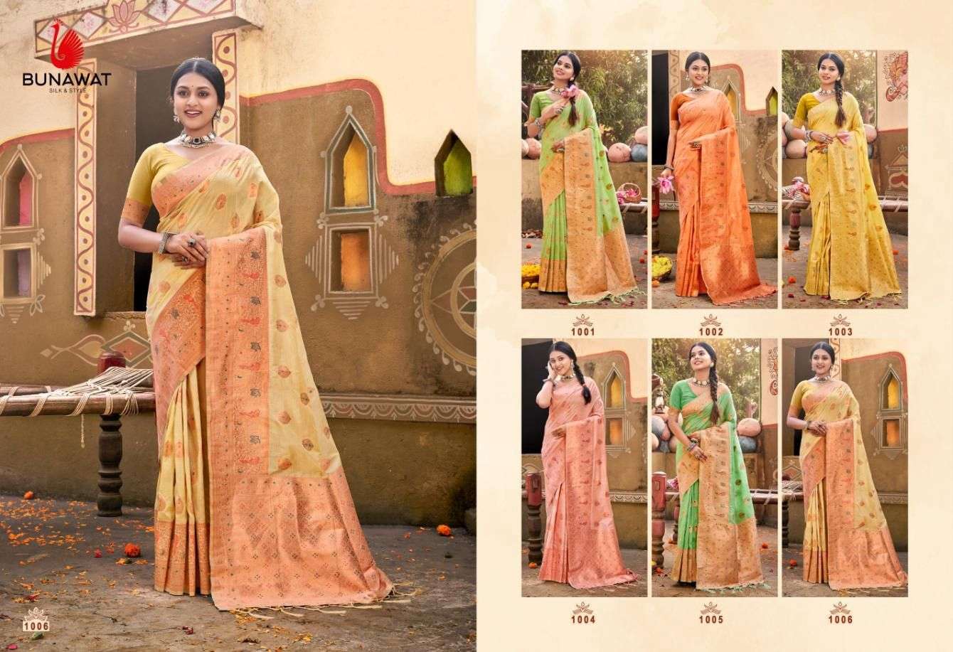 sangam prints bunawat poshak cotton catchy look saree catalog