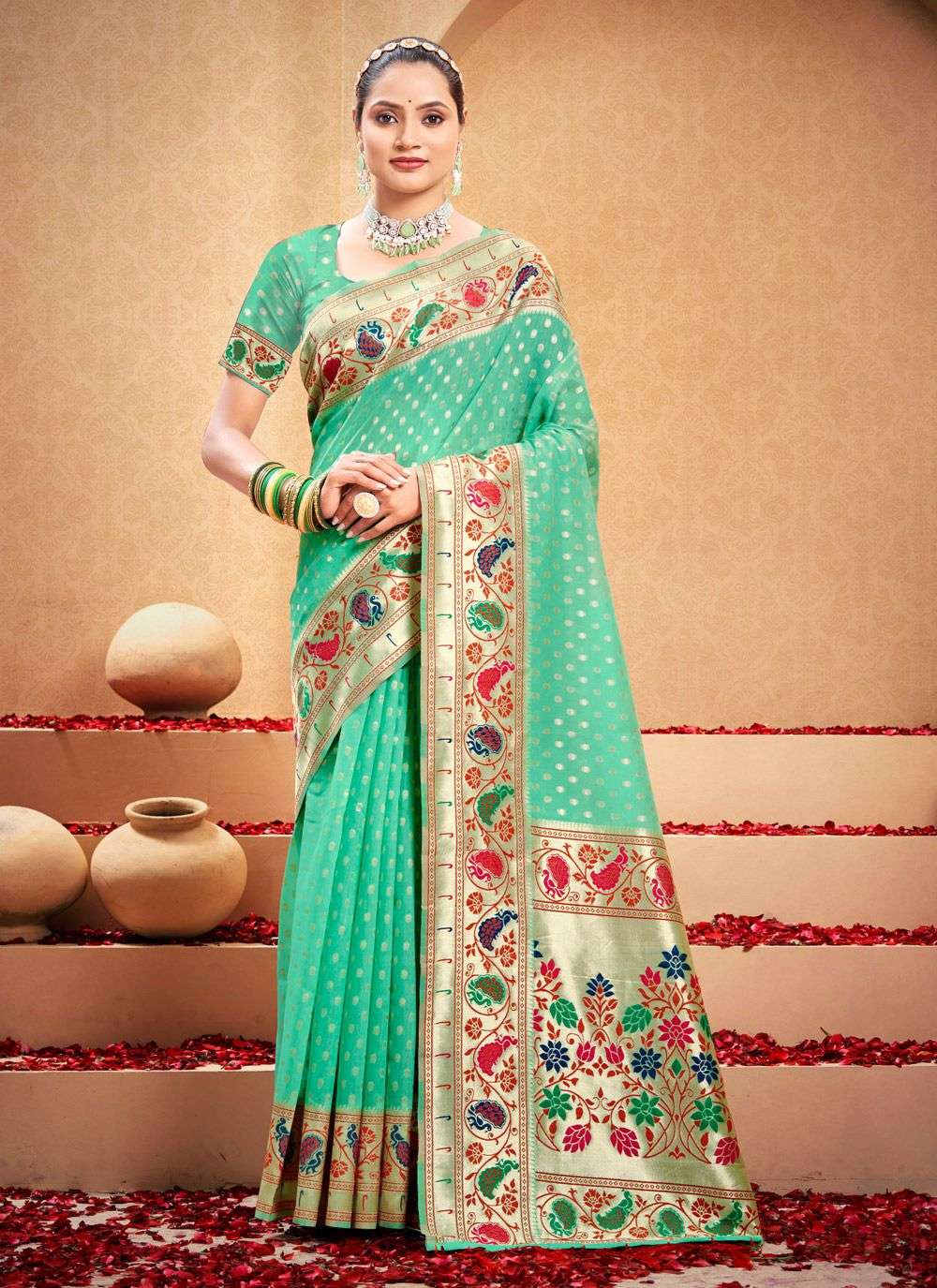 sangam prints bunawat shahi cotton beautiful look saree catalog