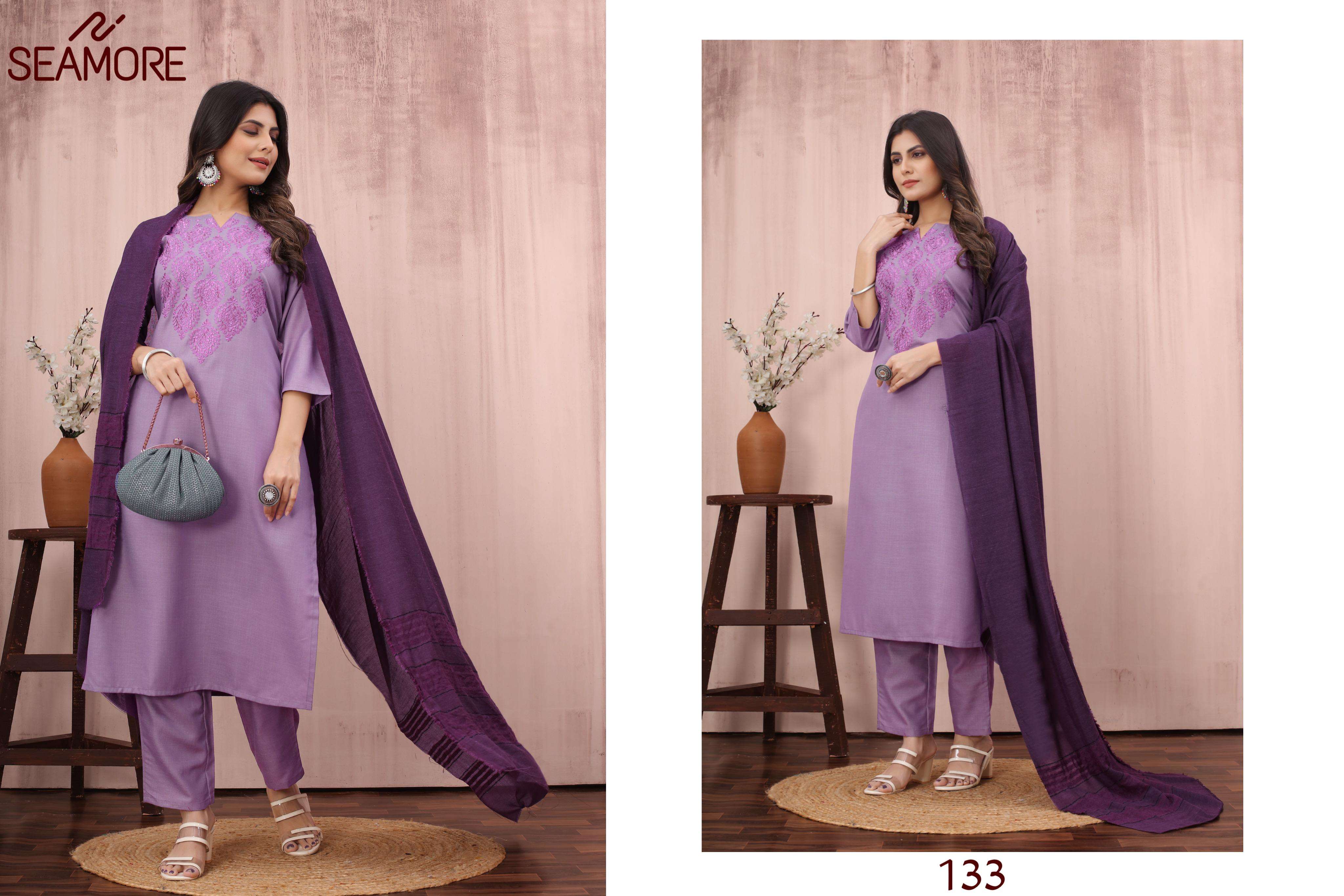 seamore  Rangtara cotton attrective look kurti with bottom size set