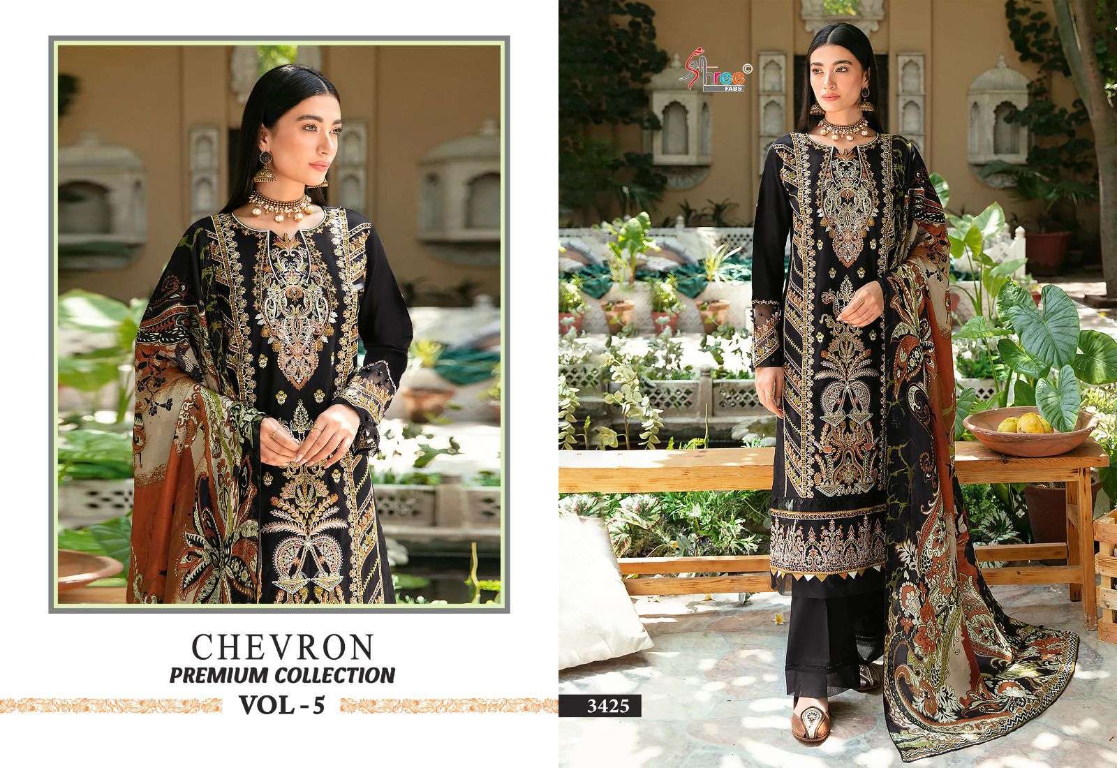 shree fabs chevron premium collection vol 5 rayon graceful look salwar suit cotton dupatta catalog