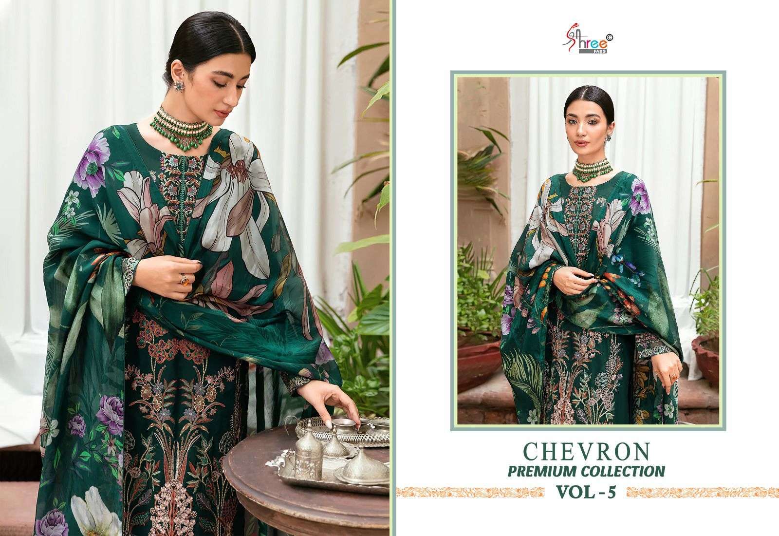 shree fabs chevron premium collection vol 5 rayon graceful look salwar suit cotton dupatta catalog