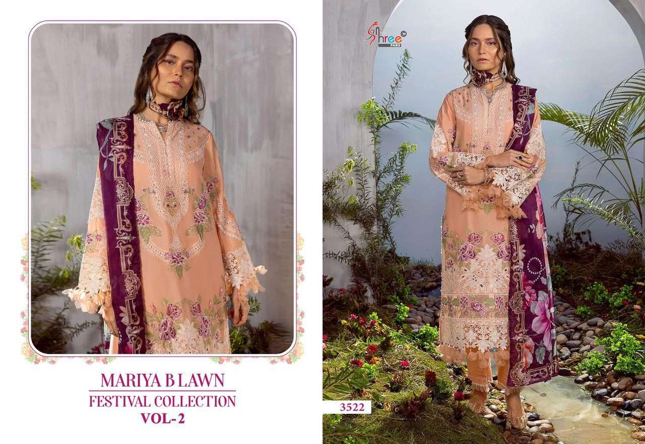 shree fabs  mariya b lawn festival collection vol 2 lawn cotton attractive look salwar suit with cotton dupatt catalog