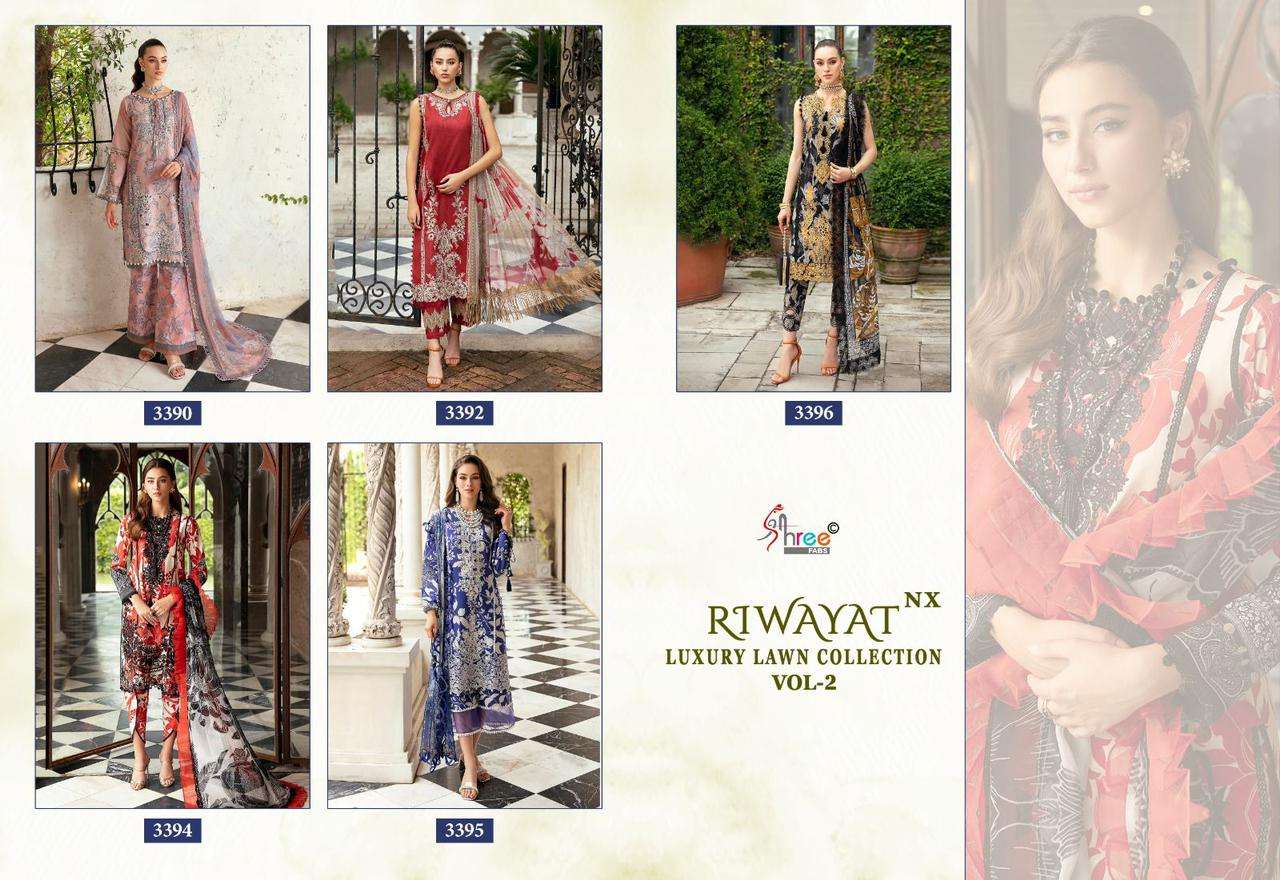 shree fabs riwayat luxury lawn collection vol 2 nx lown cotton exclusive print salwar suit with cotton dupatta catalog