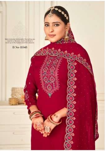 triple aaa aarushi zomato silk innovative look salwar suit catalog