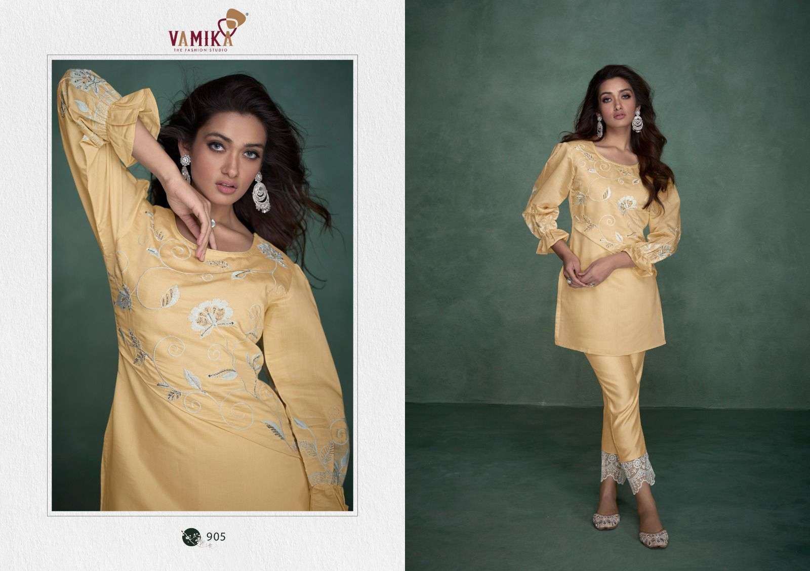 vamika aleena viscose elegant  top bottom kurti catalog