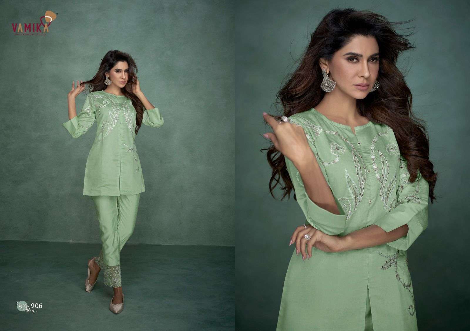 vamika aleena viscose elegant  top bottom kurti catalog