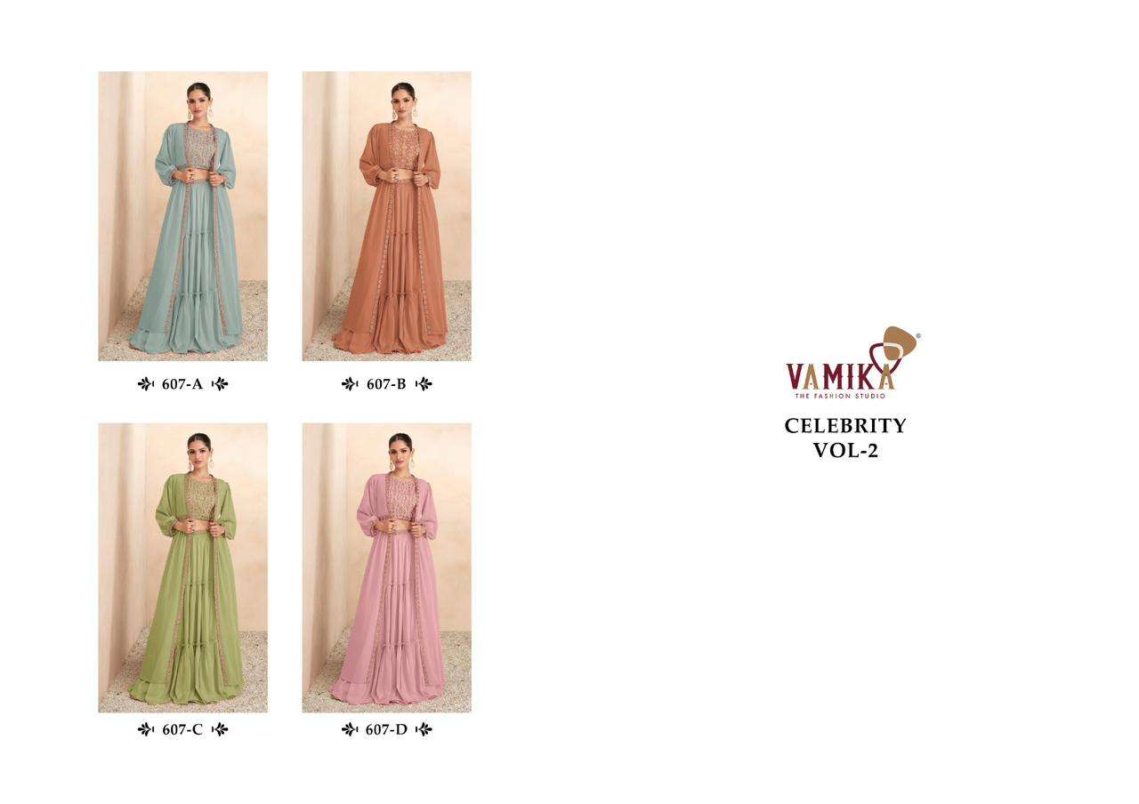 vamika calebrity vol 2 pure bsy fiona innovative look top choli lehngha catalog