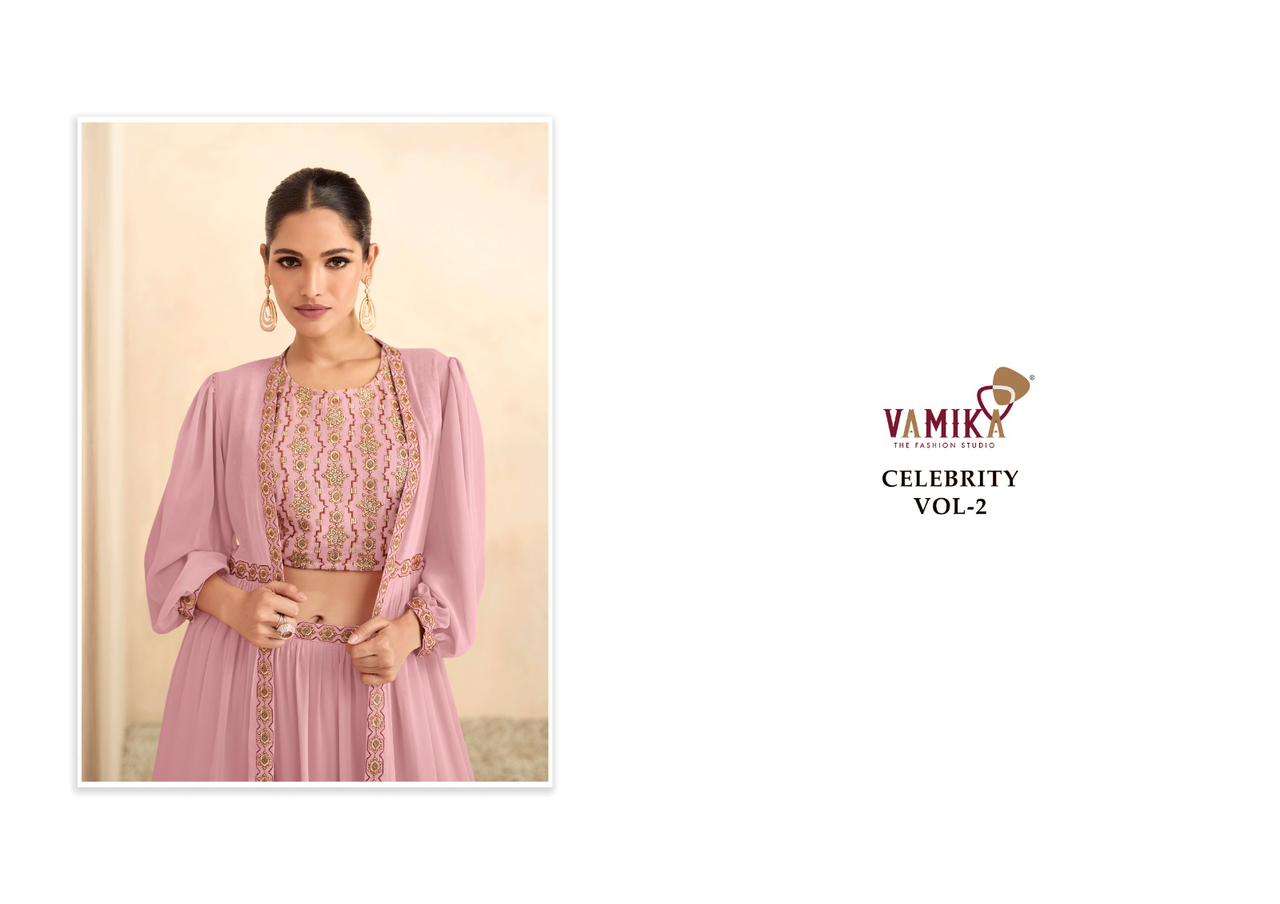 vamika calebrity vol 2 pure bsy fiona innovative look top choli lehngha catalog