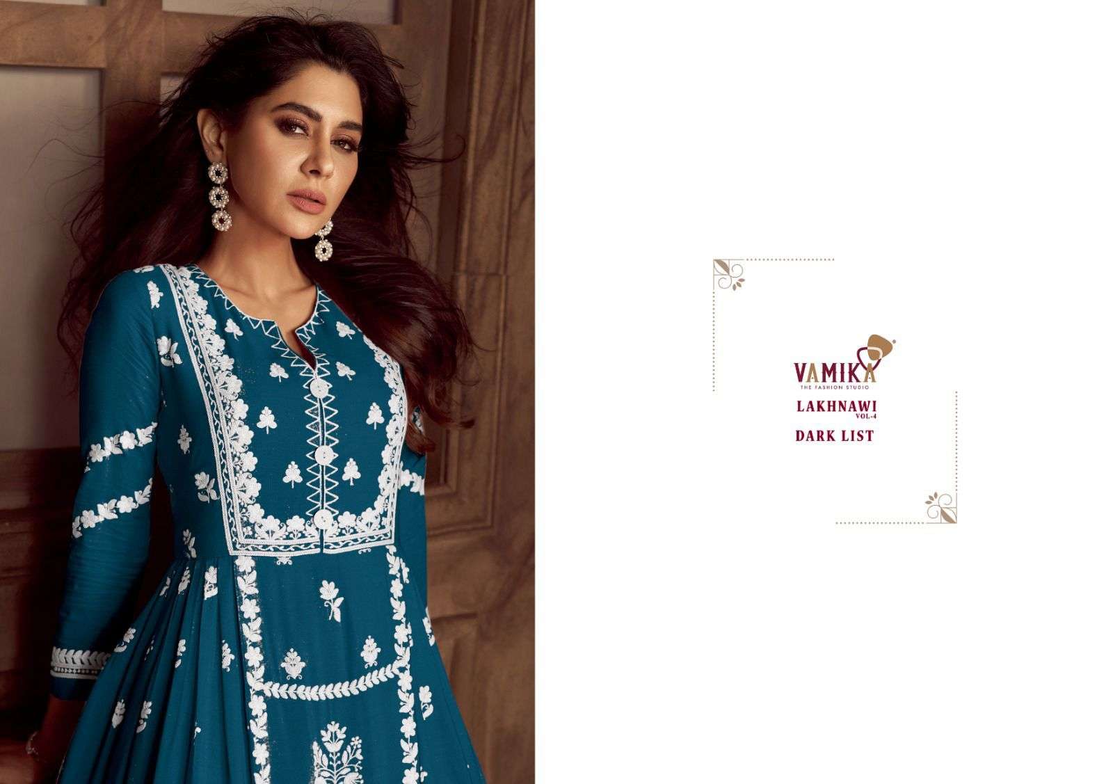 vamika lakhnavi vol 4 dark colour d no 1023 p f to 1023 t  reyon newand modern look top plazo with dupatta catalog