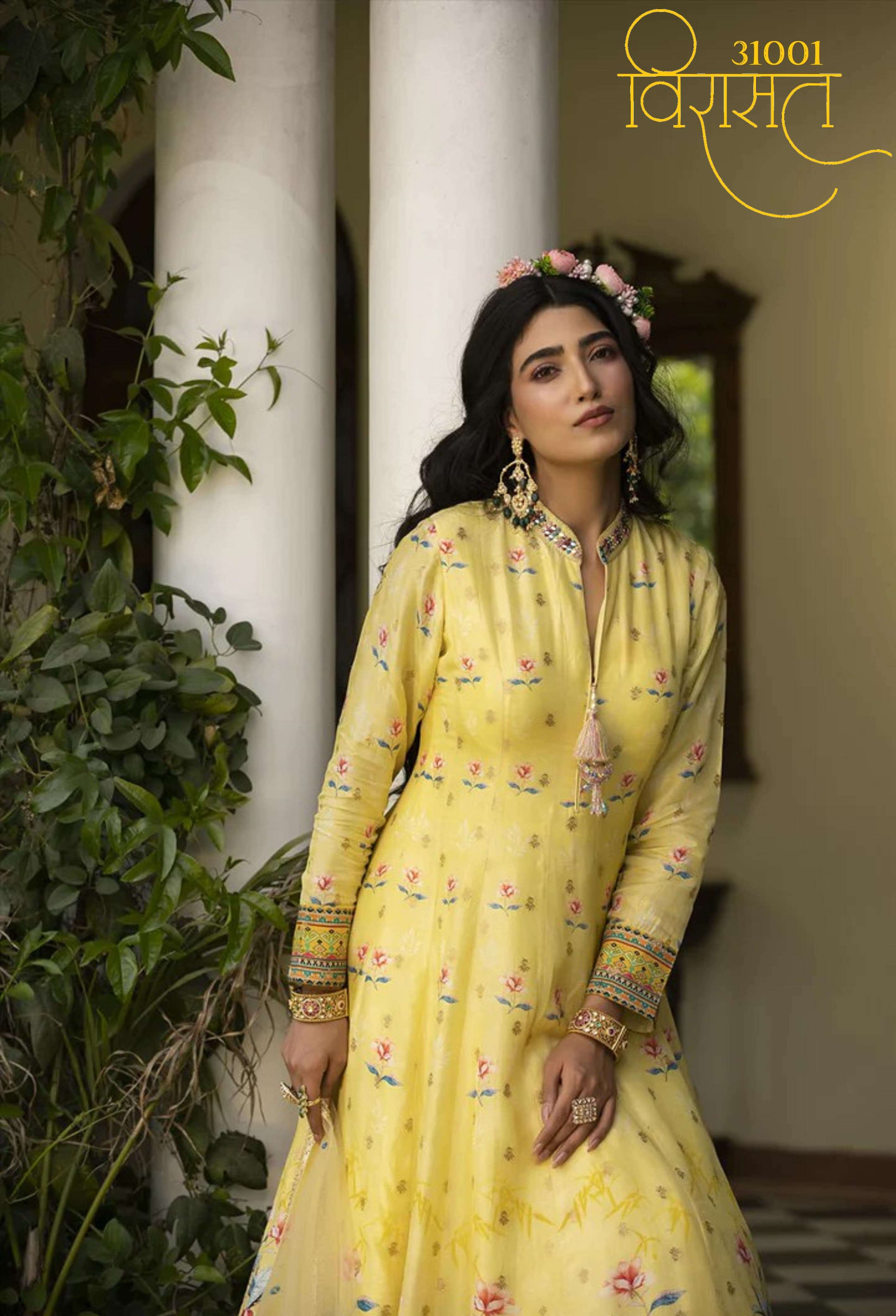 virasat bela dola jaqard festive look kurti with dupatta catalog