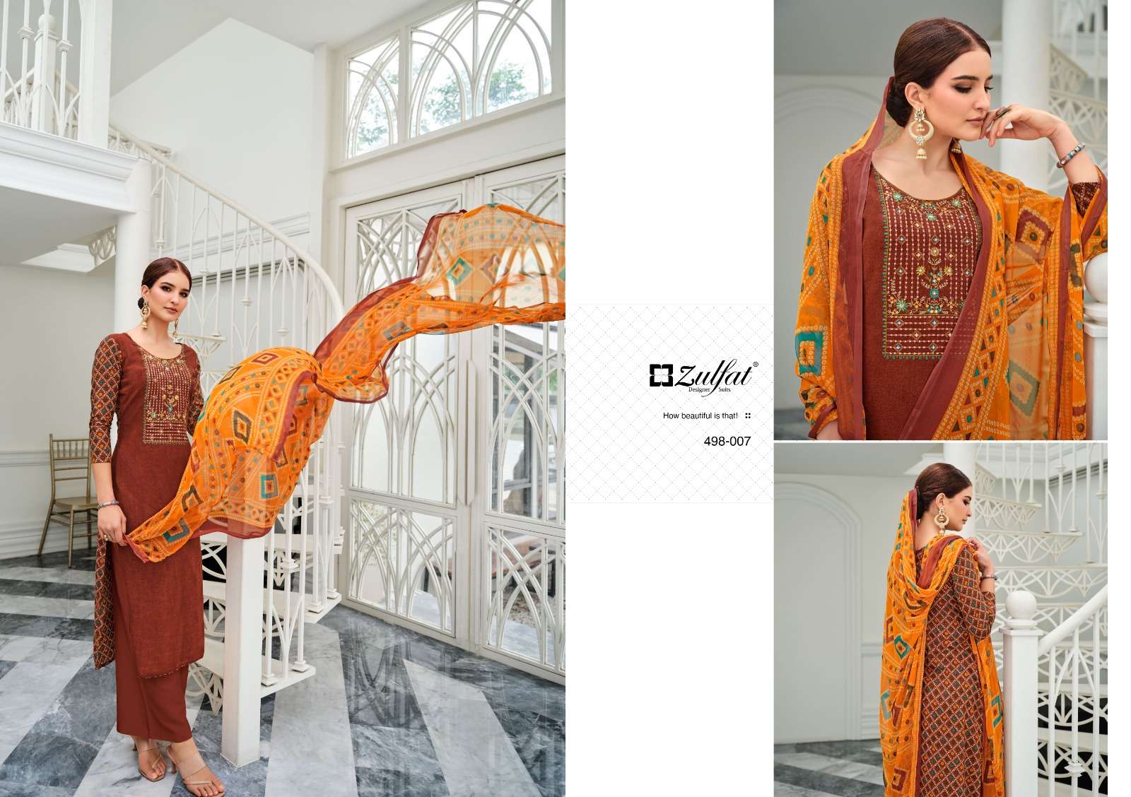 zulfat designer suits jashn viscose exclusive print salwar suit catalog