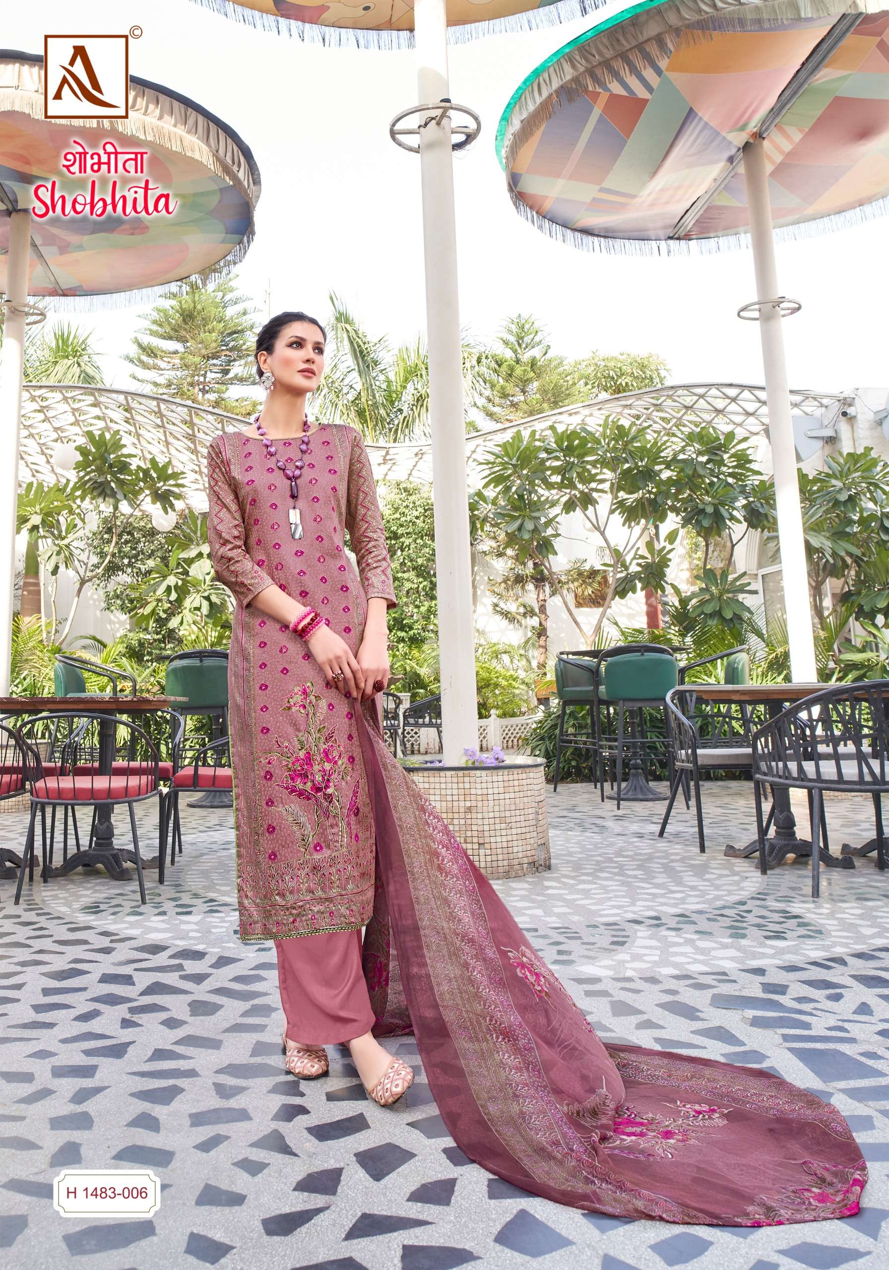 alok suit shobhita zam exclusive print salwar suit catalog