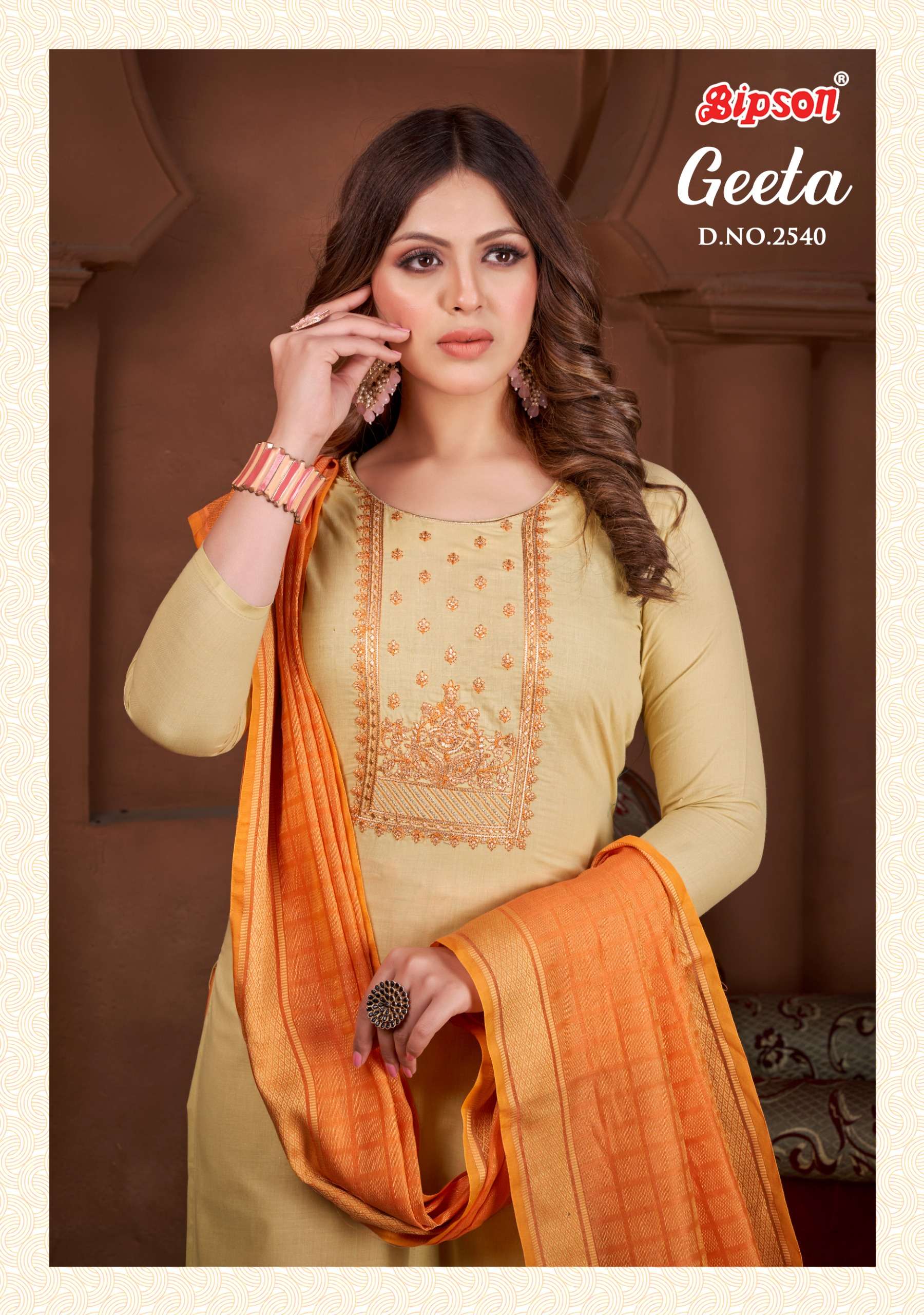 bipson geeta 2540 cotton attrective print salwar suit catalog