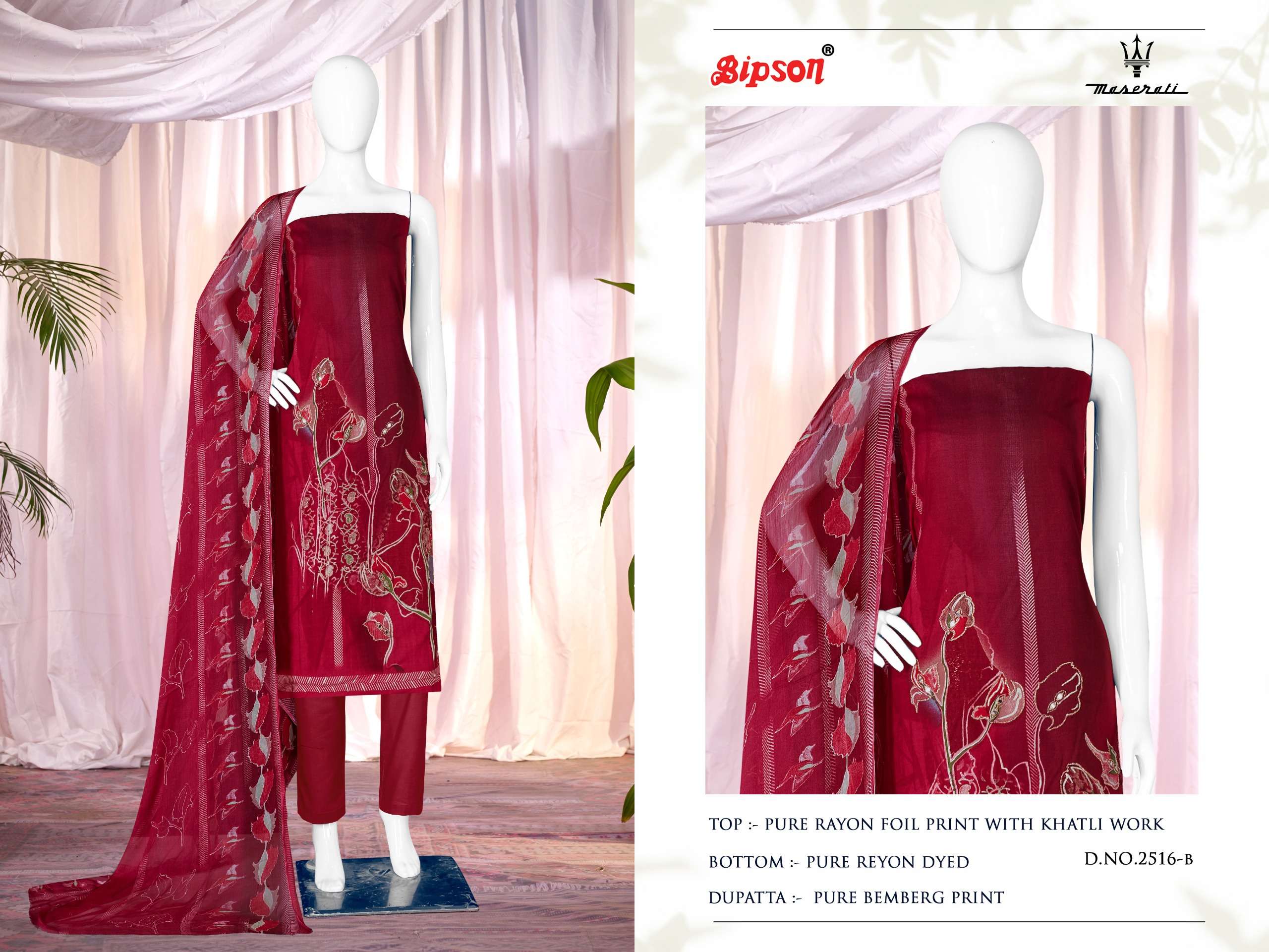 bipson maserati 2516 rayon elegant salwar suit catalog