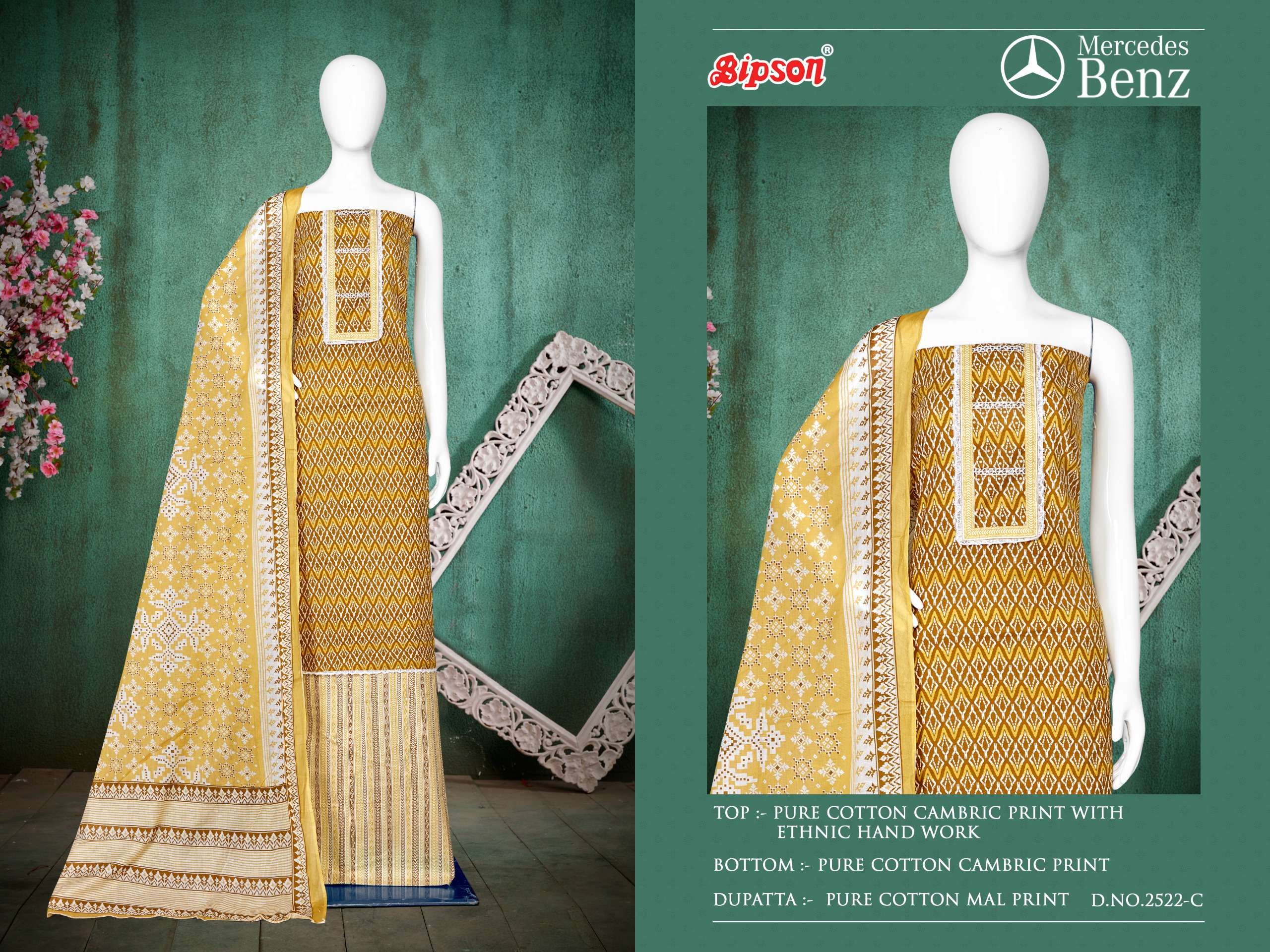 Bipson mercedes benz 2522 elegant look salwar suit catalog