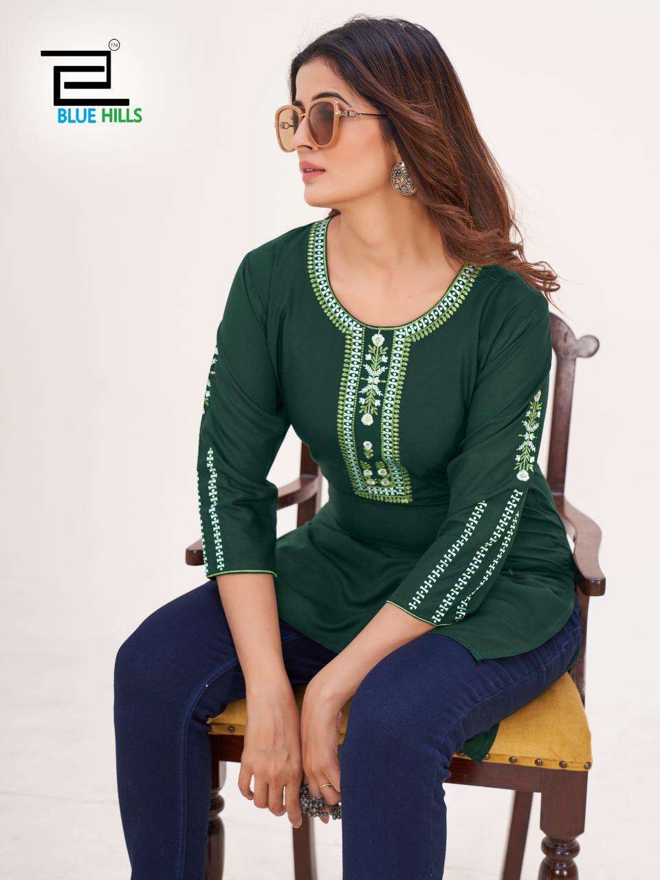 blue hills bloom rayon decent look tops catalog