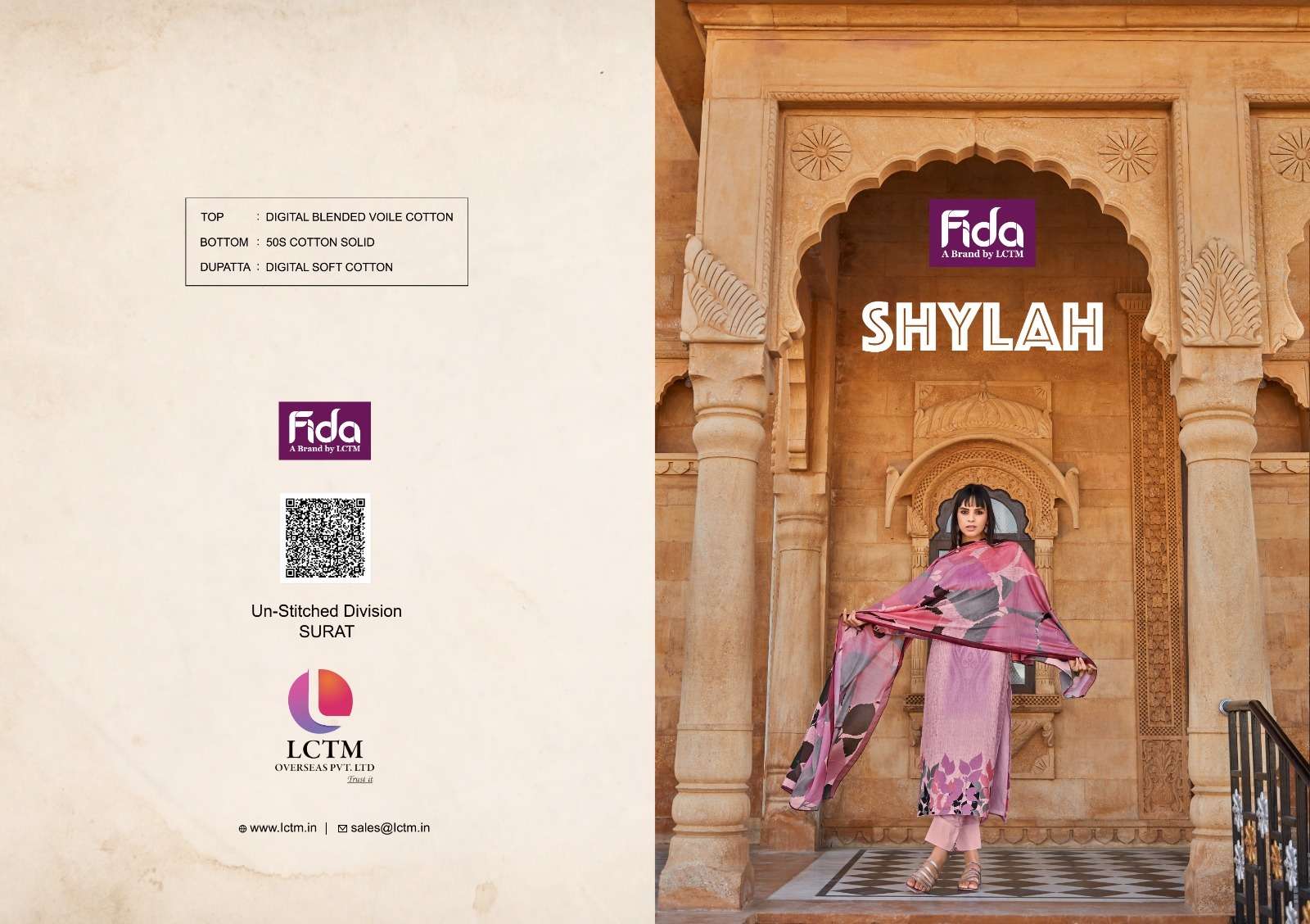 fida shykah digital blanded voile cotton innovative look salwar suit catalog