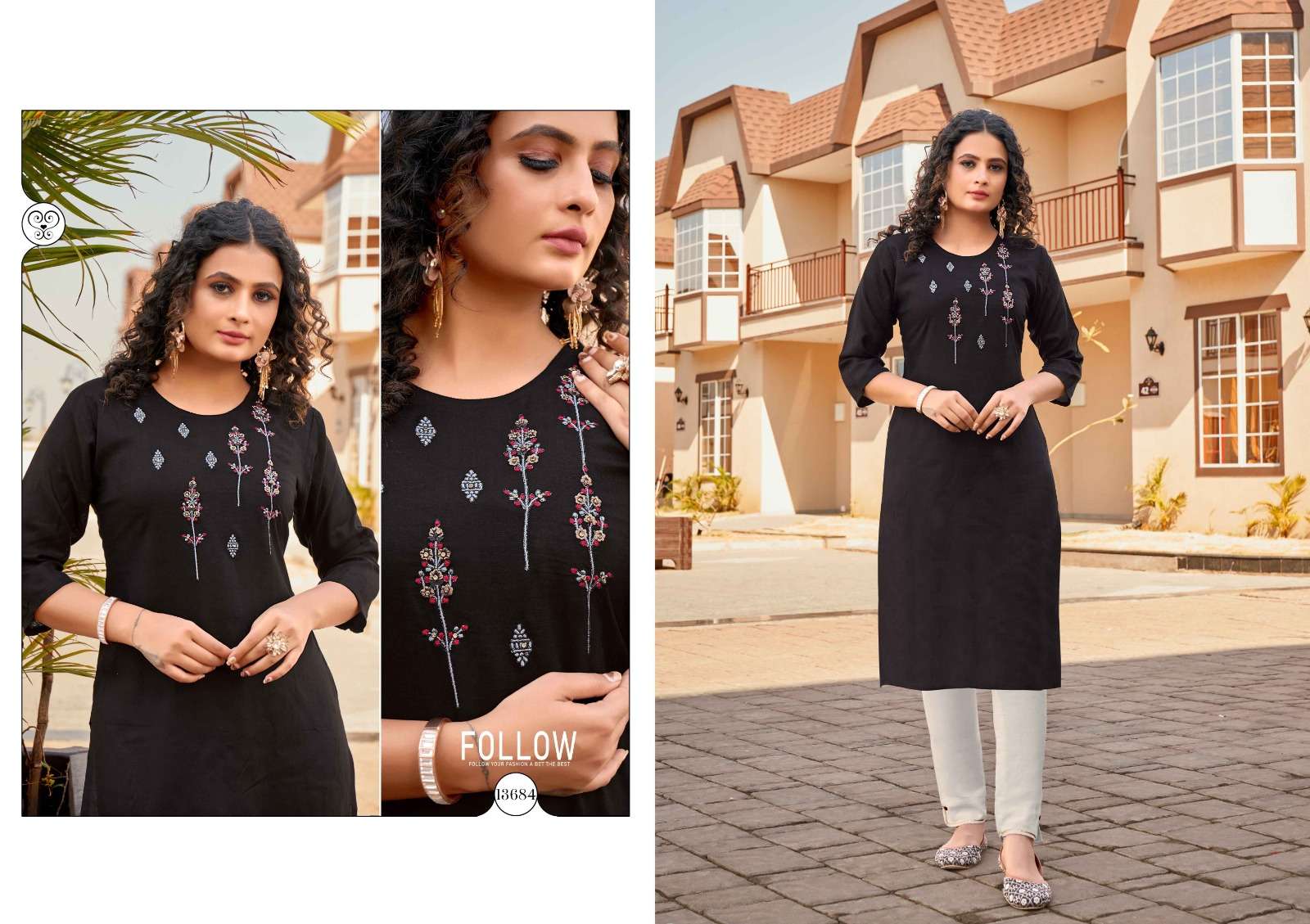 kalaroop scarlet reyon attrective look kurti catalog