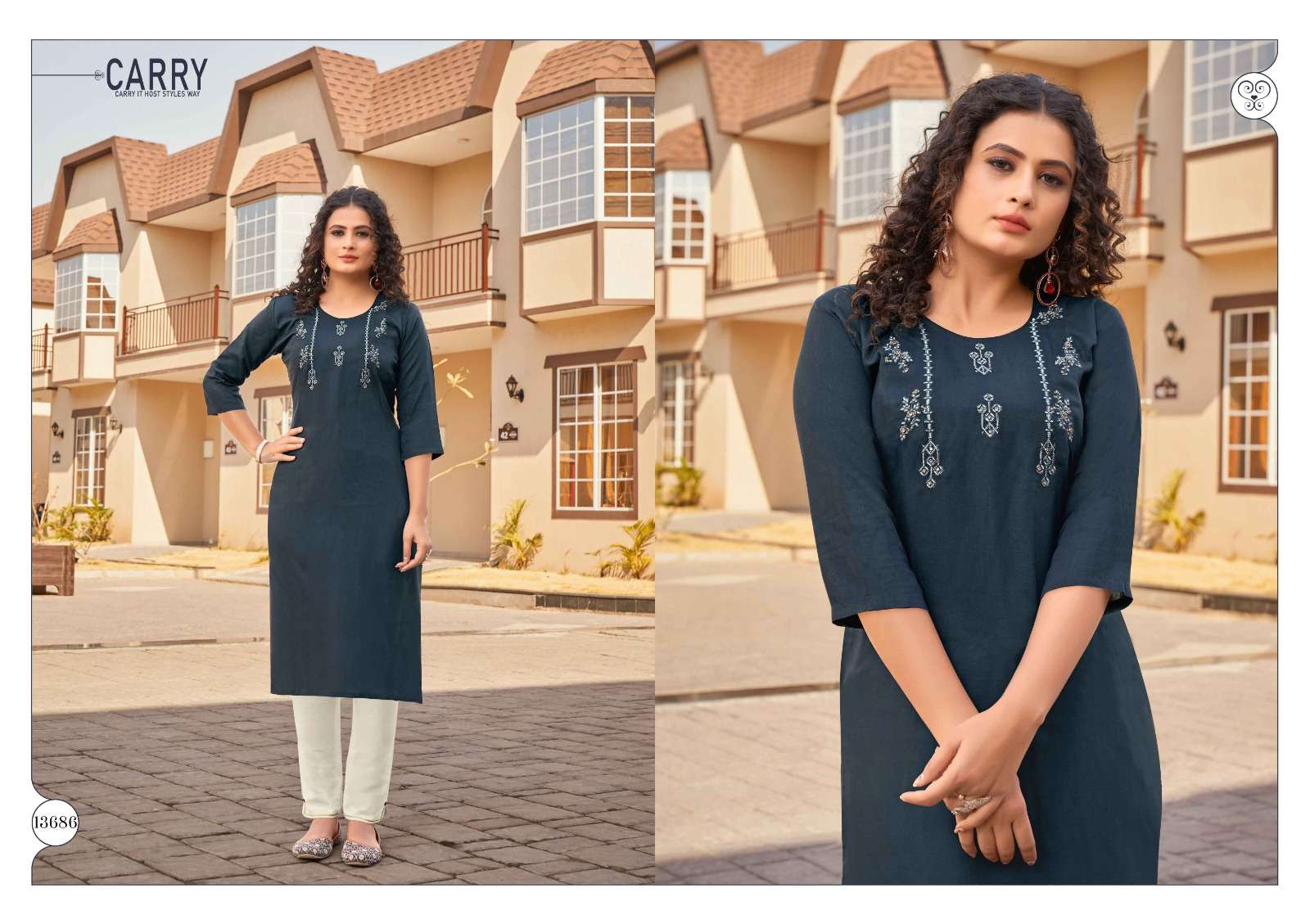 kalaroop scarlet reyon attrective look kurti catalog