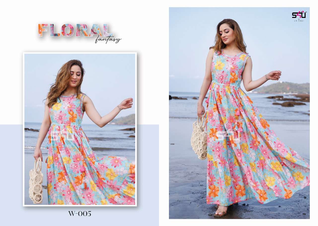 s4u weekend rayon new and modern look kurti catalog