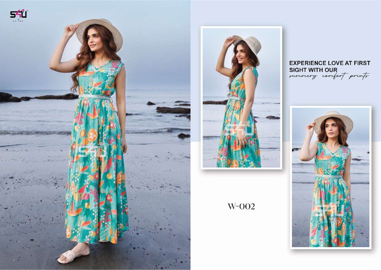 s4u weekend rayon new and modern look kurti catalog