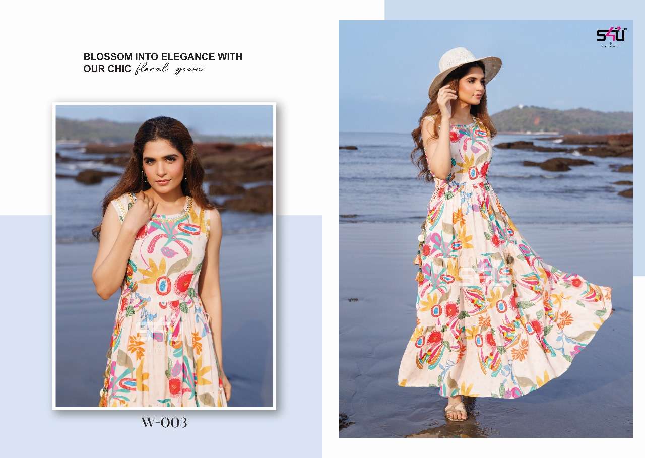 s4u weekend rayon new and modern look kurti catalog