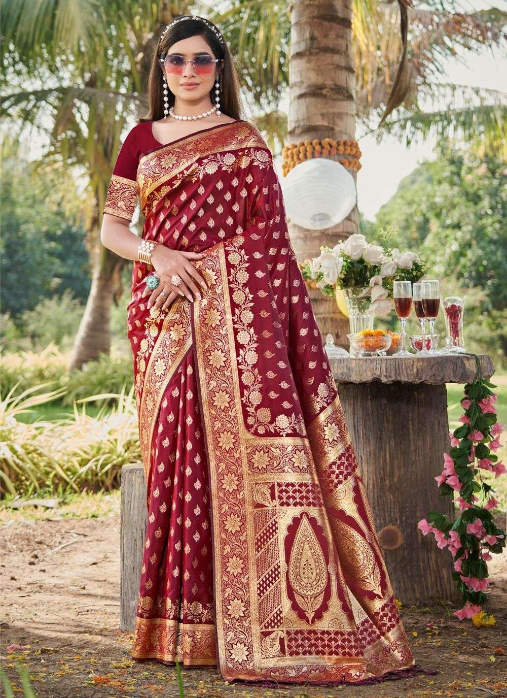 sanam print bunawat prachal silk silk regal look saree catalog