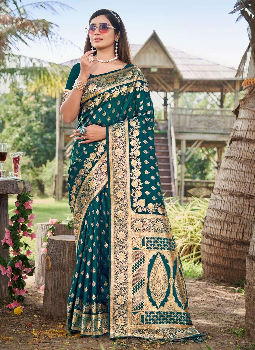 sanam print bunawat prachal silk silk regal look saree catalog