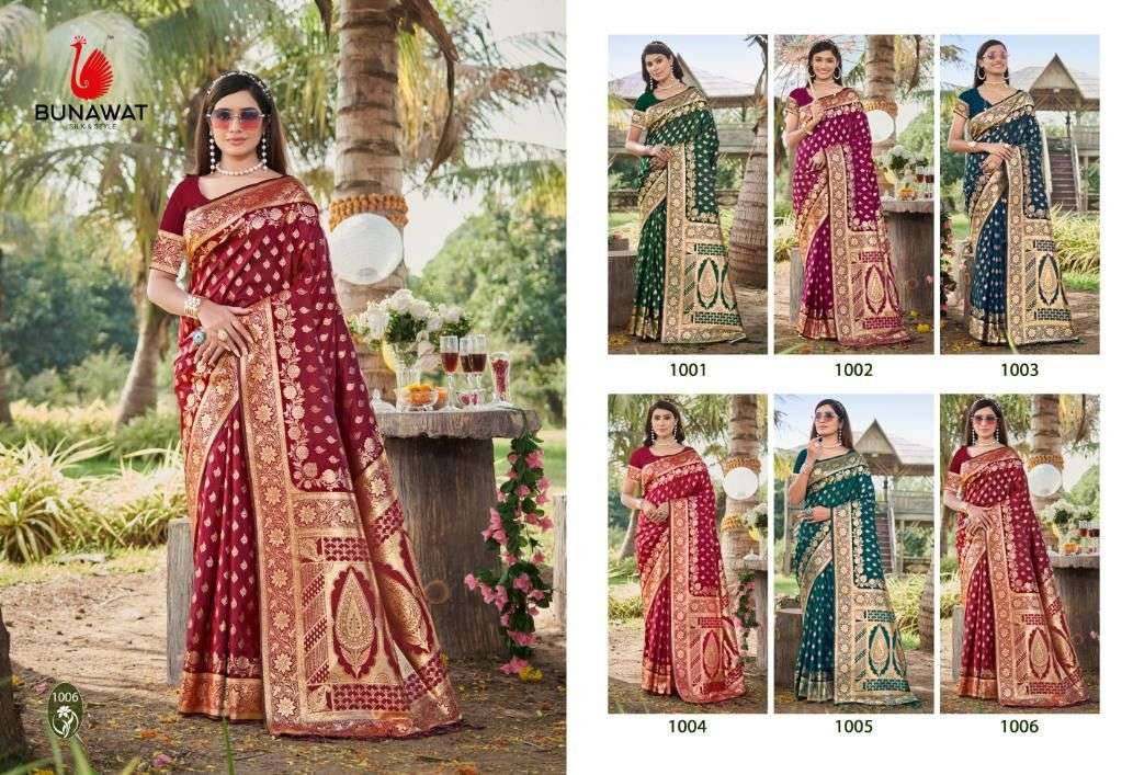 sanam print bunawat prachal silk silk regal look saree catalog