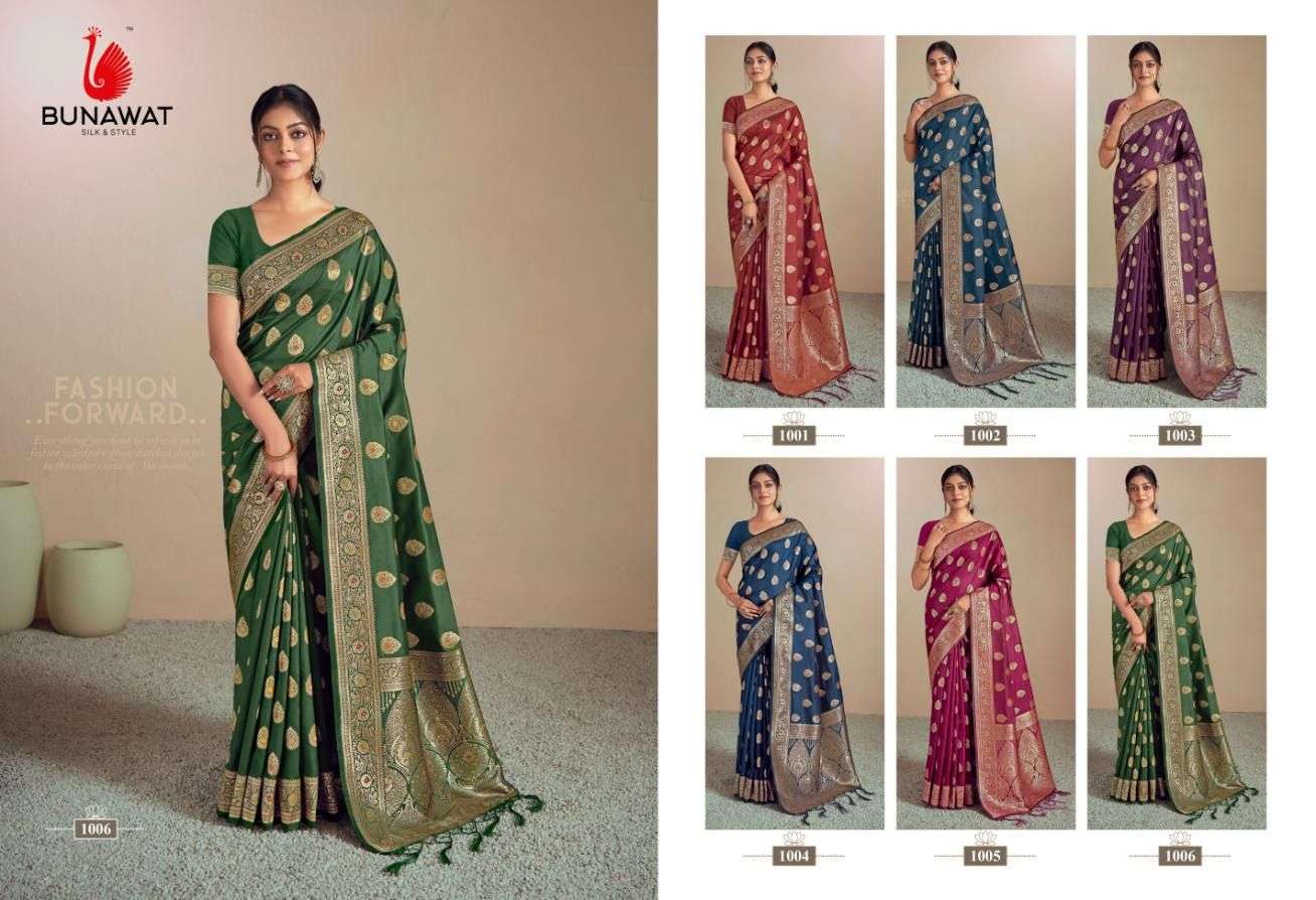 sangam prints bunawat butterfly silk exclusive look saree catalog