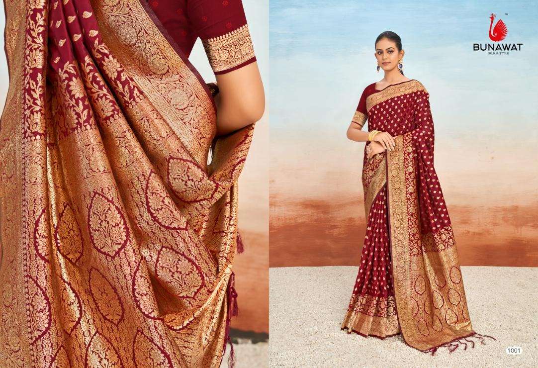 sangam prints bunawat Parijit Silk silk exclusive look saree catalog