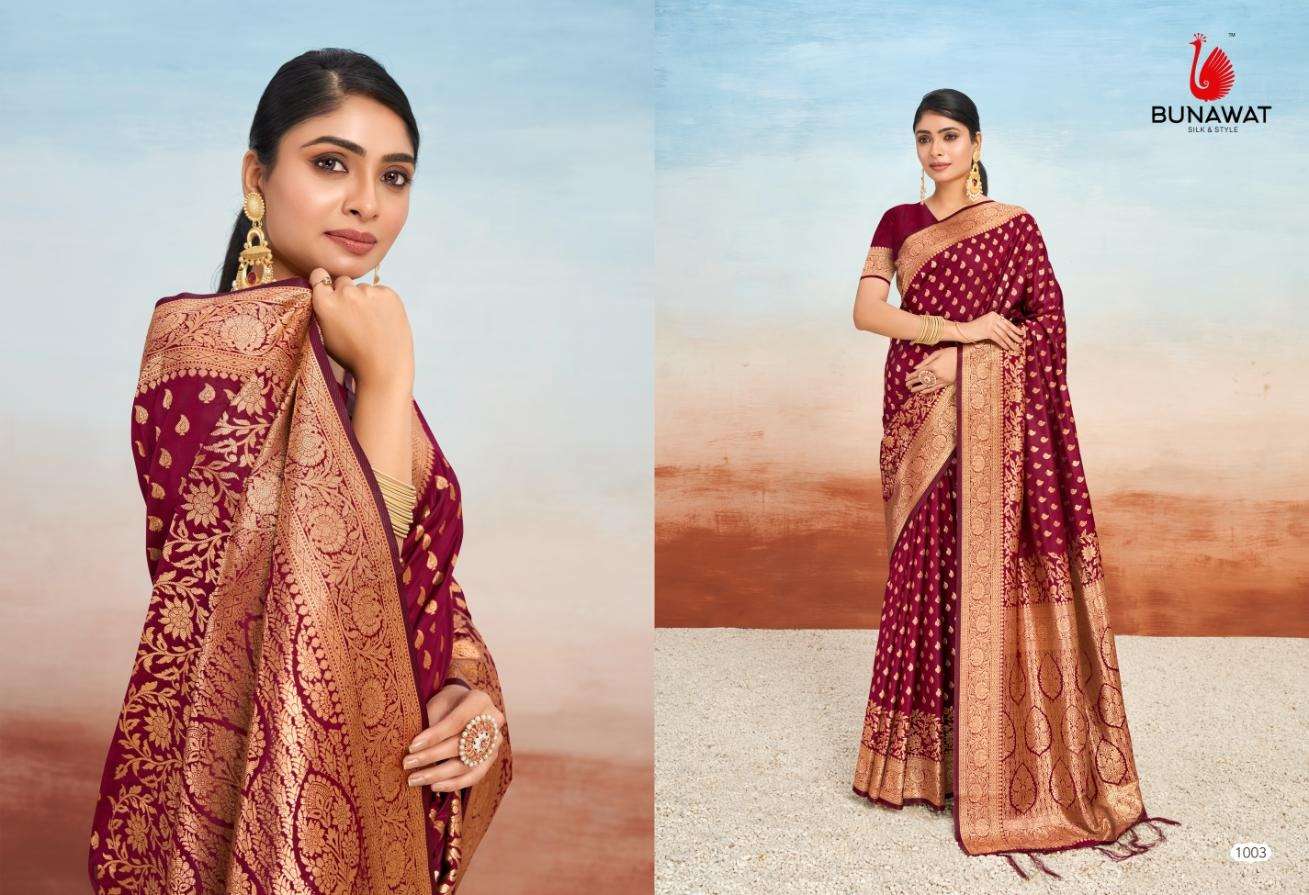 sangam prints bunawat Parijit Silk silk exclusive look saree catalog