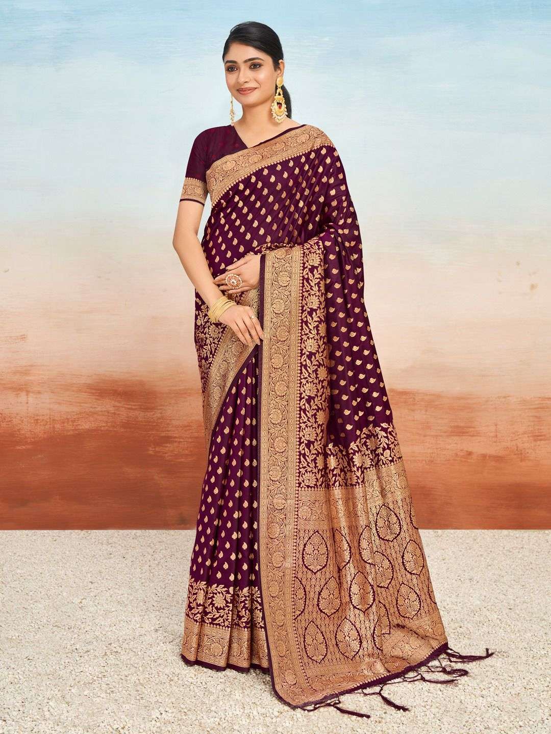 sangam prints bunawat Parijit Silk silk exclusive look saree catalog