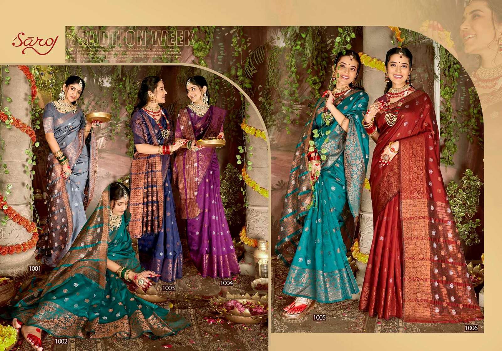 saroj  saraswati 4 soft silk elegant saree catalog