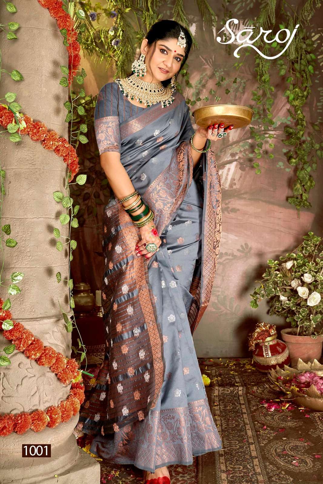 saroj  saraswati 4 soft silk elegant saree catalog